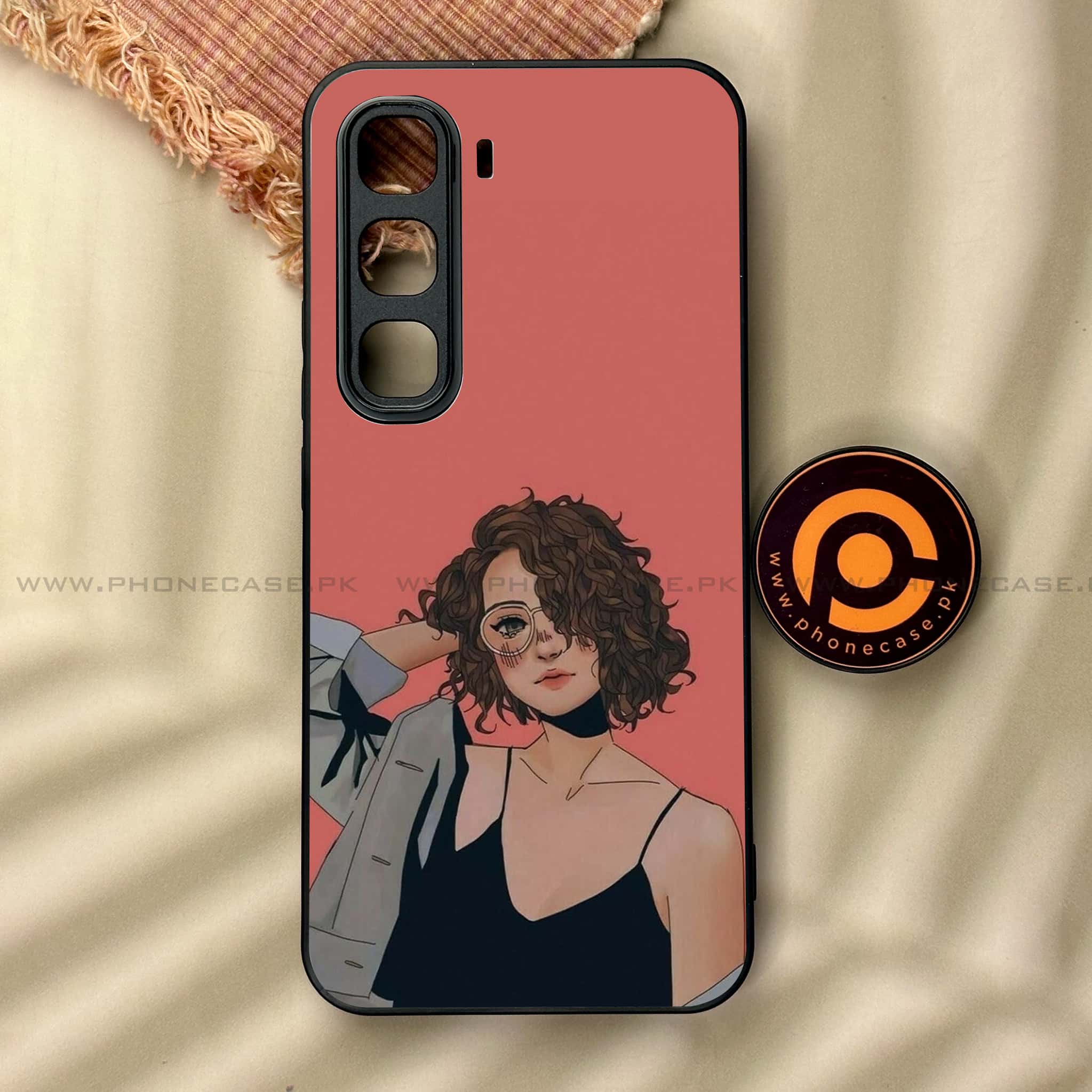 Infinix Hot 60 Pro - Anime Girls Series - Premium Metal Printed soft Bumper shock Proof Case