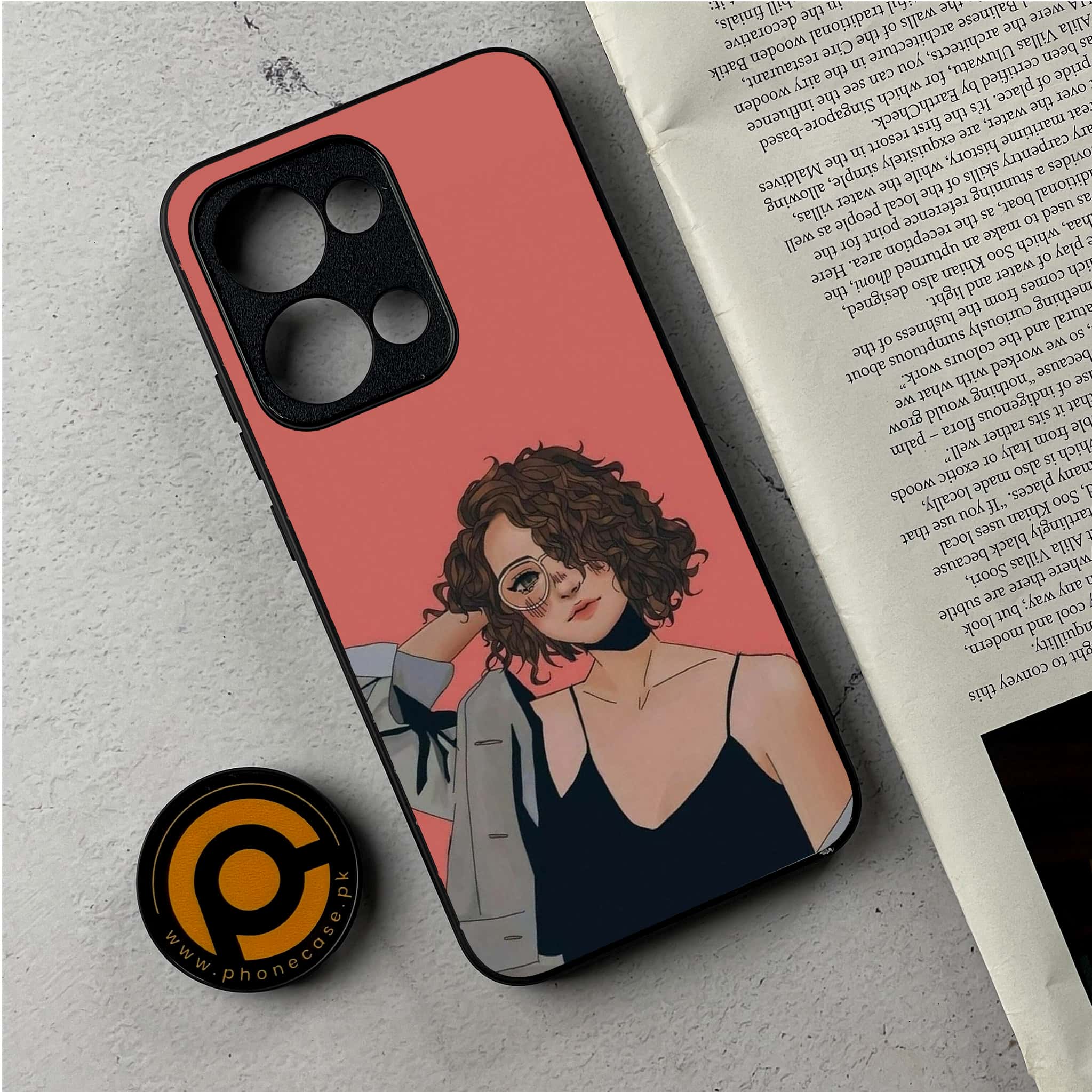 Oppo Reno 13 - Anime Girls Series - Premium Metal Printed Soft Bumper Shockproof Case