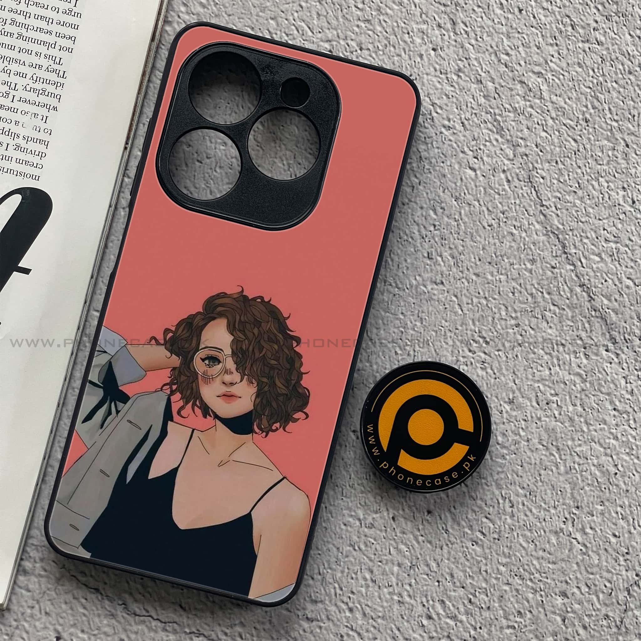 Infinix Smart 8 - Anime Girls Series - Premium Metal Printed soft Bumper shock Proof Case