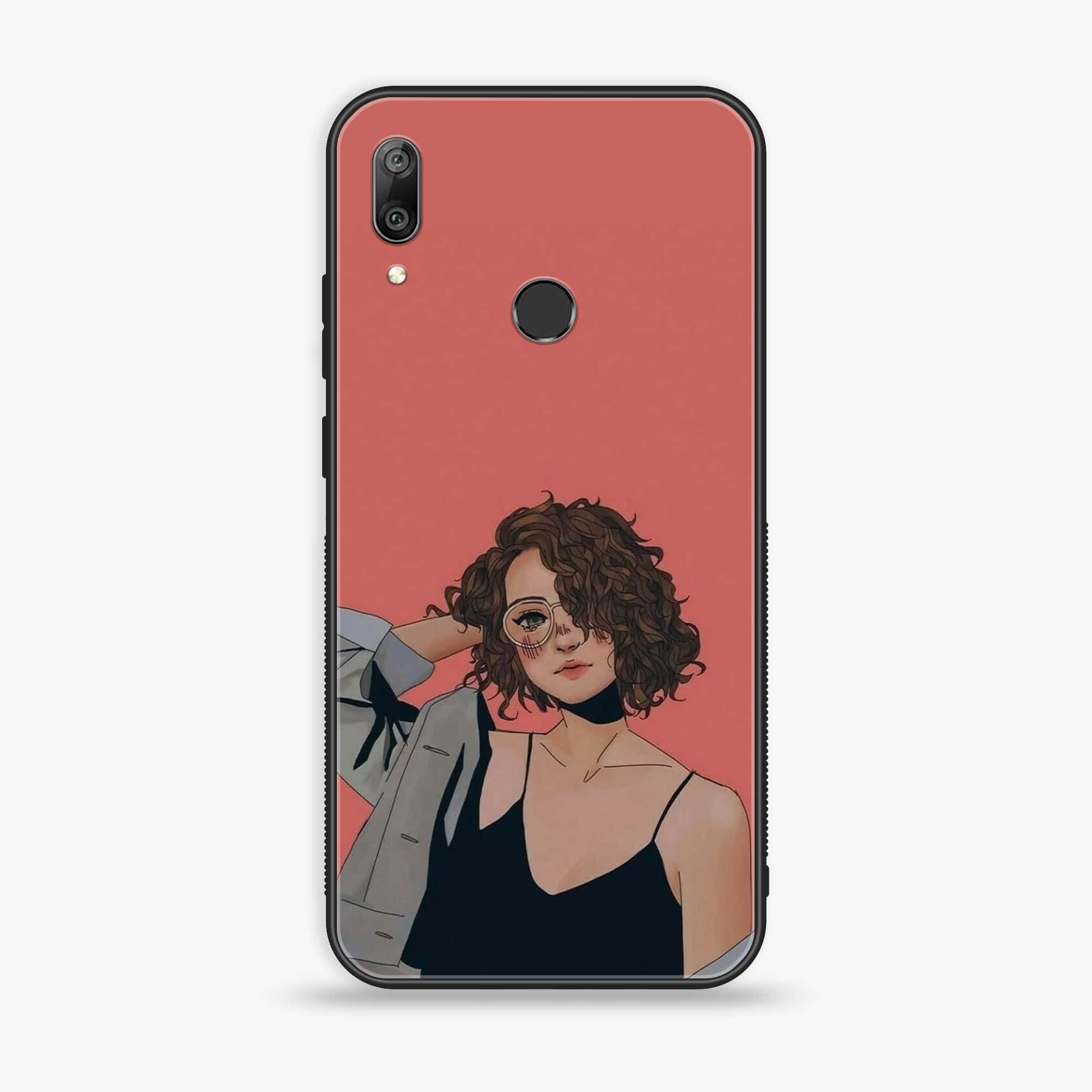 Huawei Y7 Prime (2019) - Anime Girls Series - Premium Printed Glass soft Bumper shock Proof Case