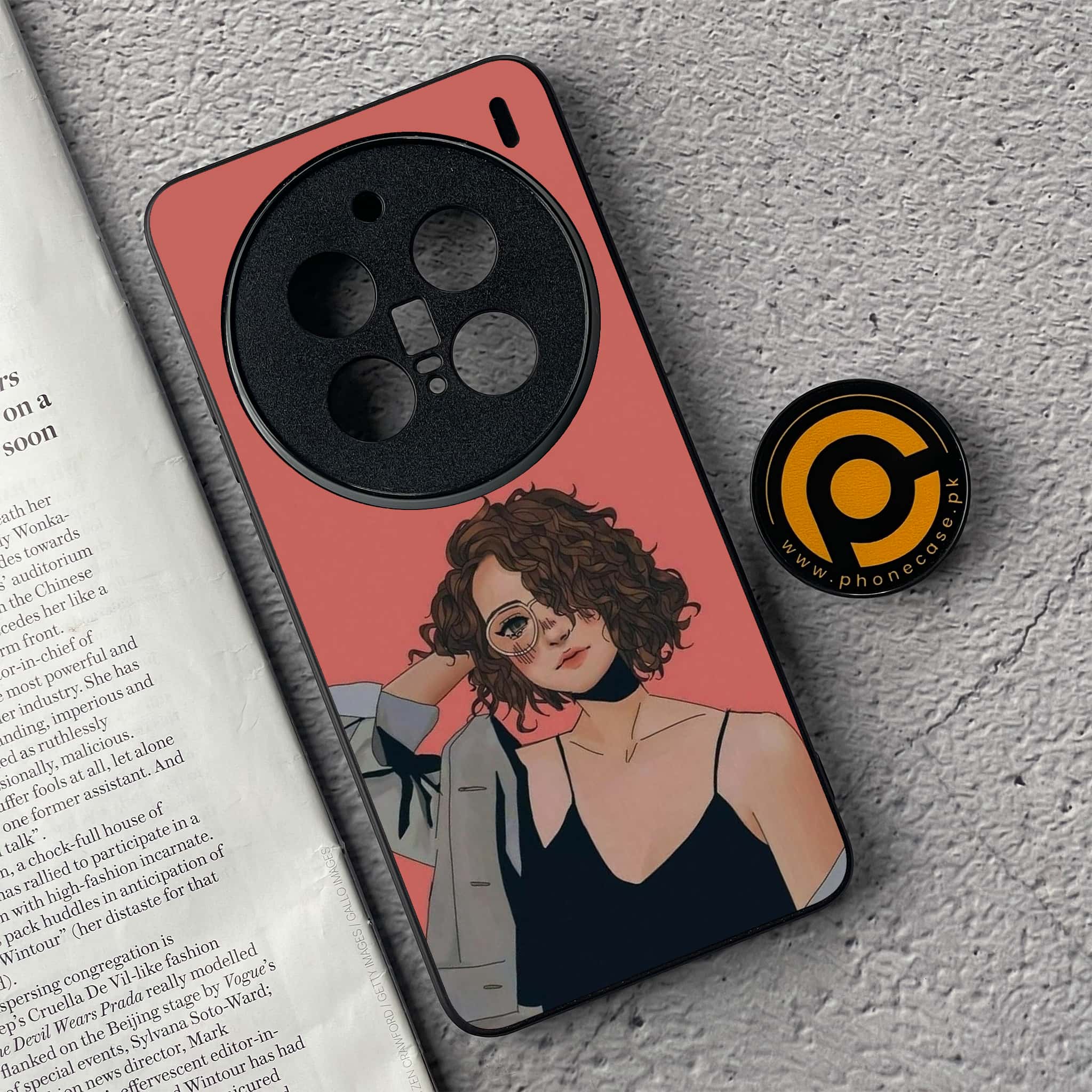 Vivo X200 Pro - Anime Girls Series - Premium Metal  Printed soft Bumper shock Proof Case