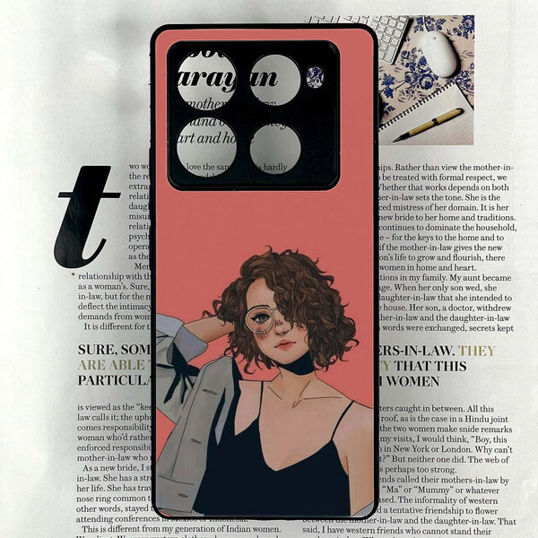 Infinix Note 40 Pro 4G - Anime Girls Design 6- Premium Printed Glass soft Bumper shock Proof Case CS-12114
