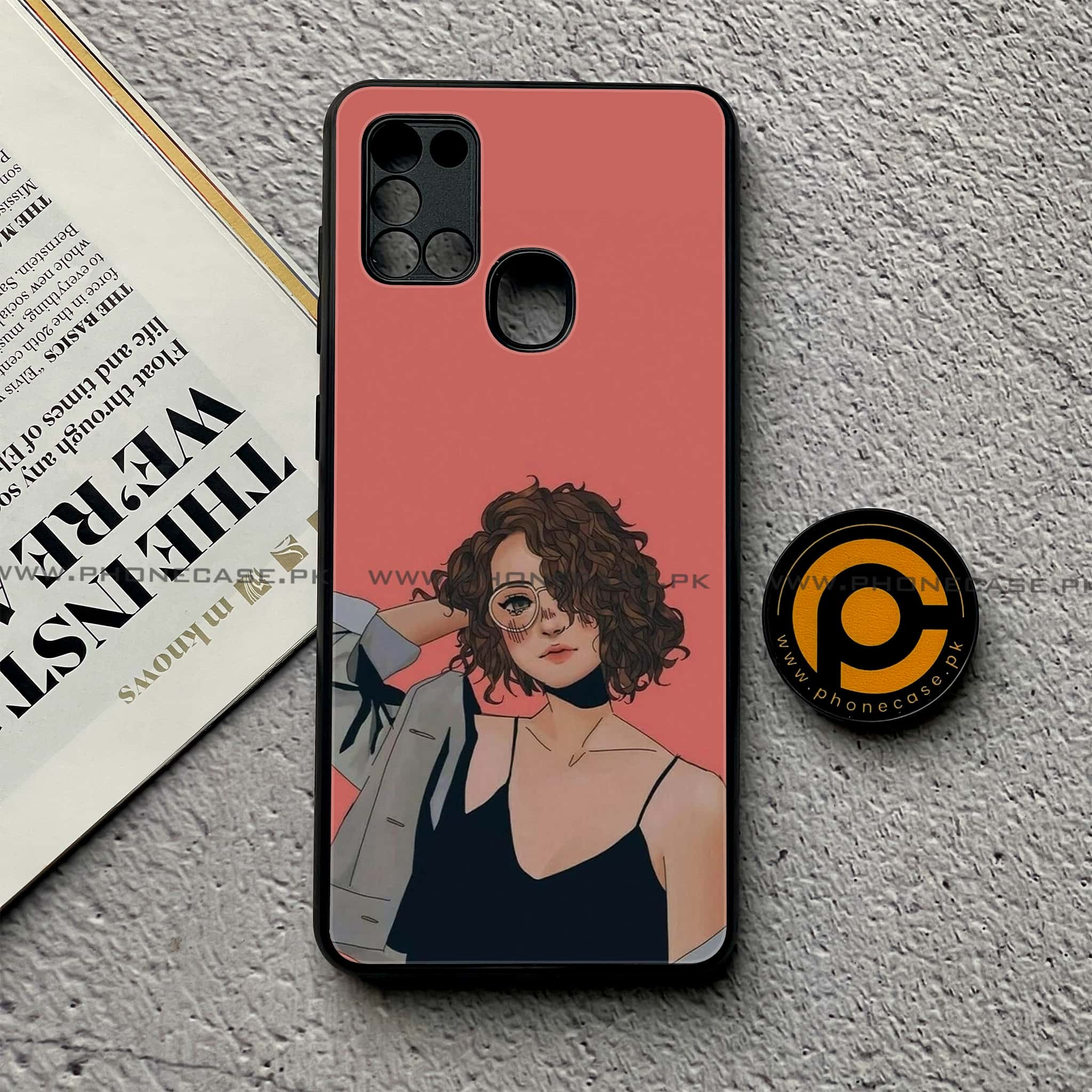 Samsung Galaxy A21s - Anime Girls Series - Premium Printed Glass soft Bumper shock Proof Case