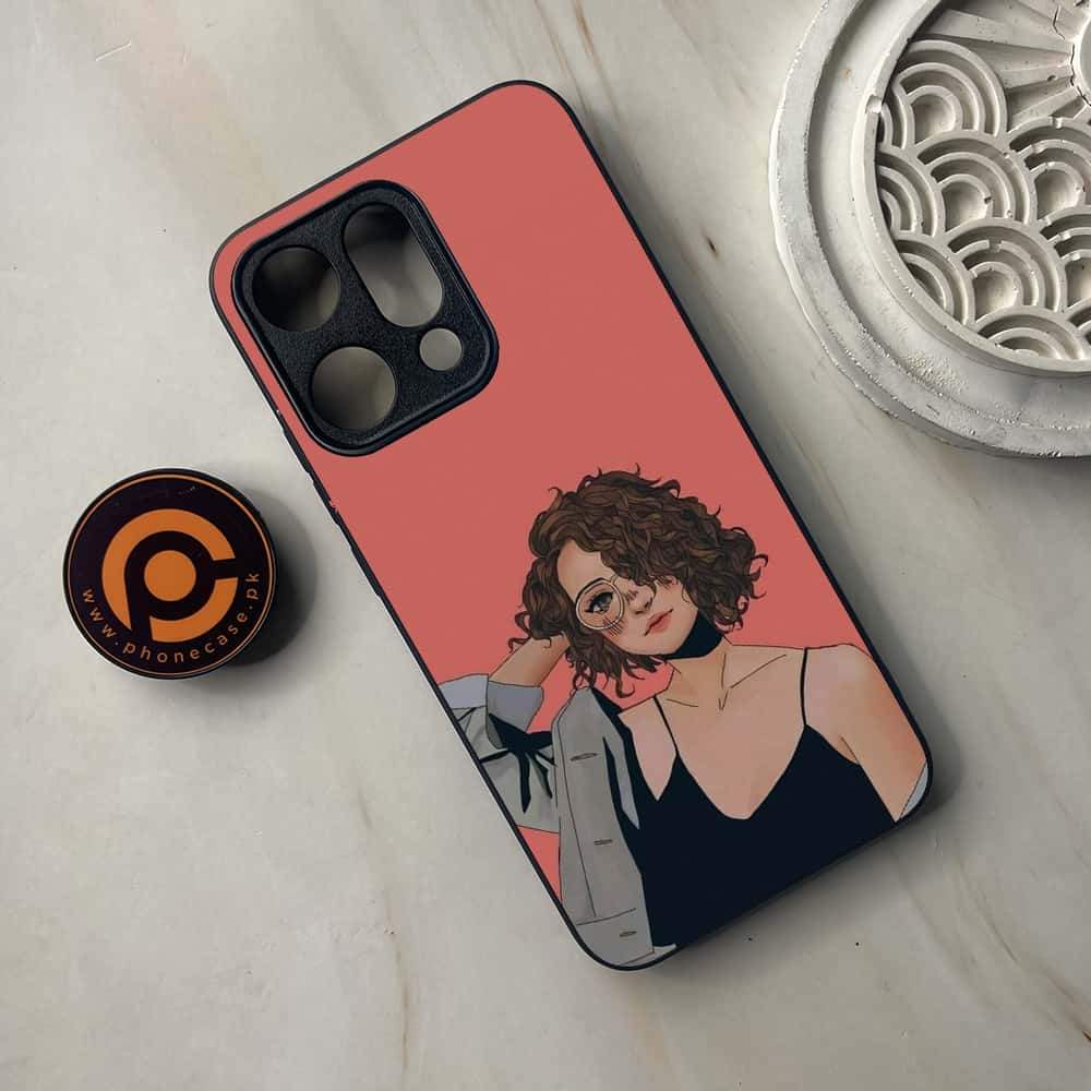 Oppo Reno 14 5G - Anime Girls Series - Premium Metal Printed soft Bumper shock Proof Case