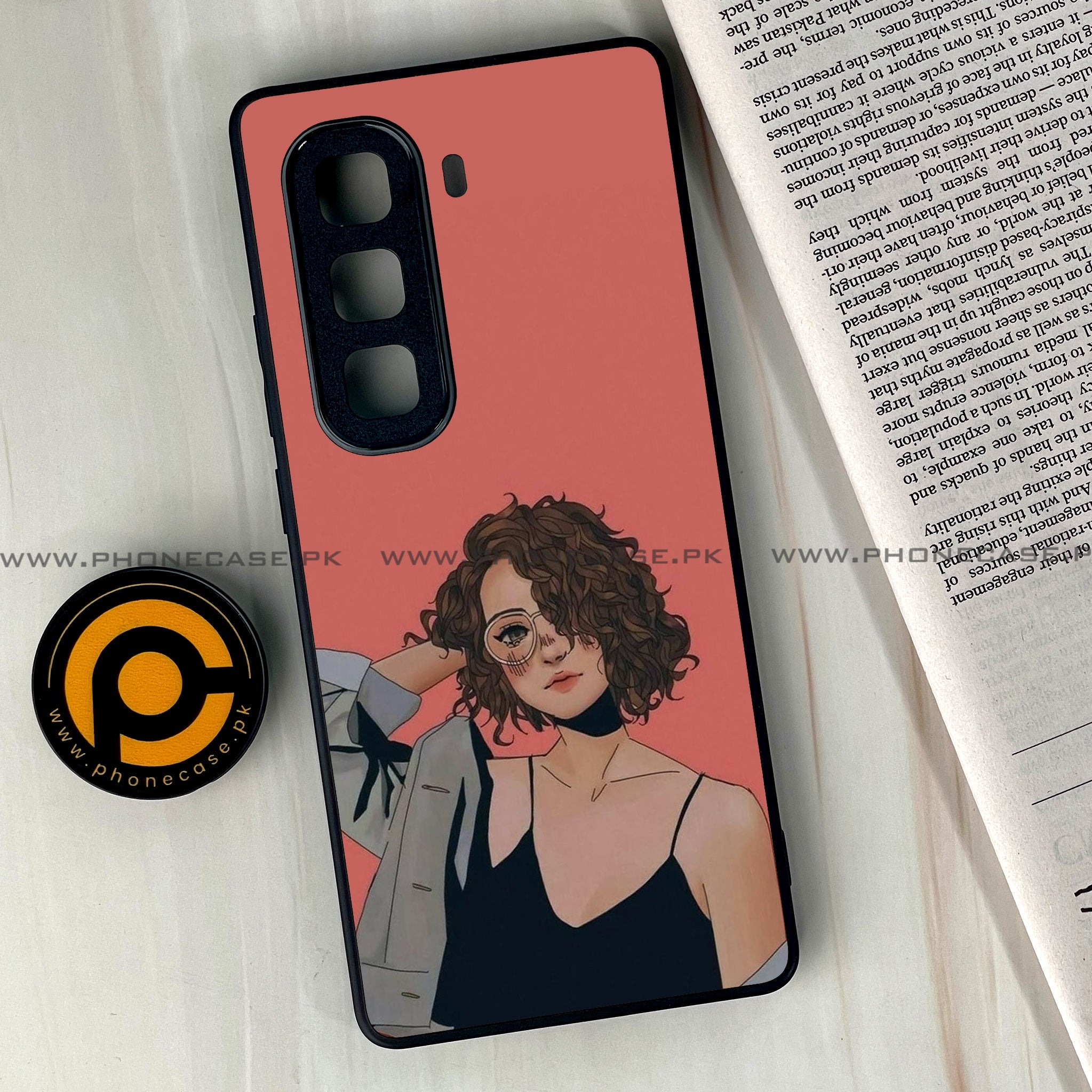 Infinix Hot 60 Pro Plus - Anime Girls Series - Premium Metal Printed soft Bumper shock Proof Case