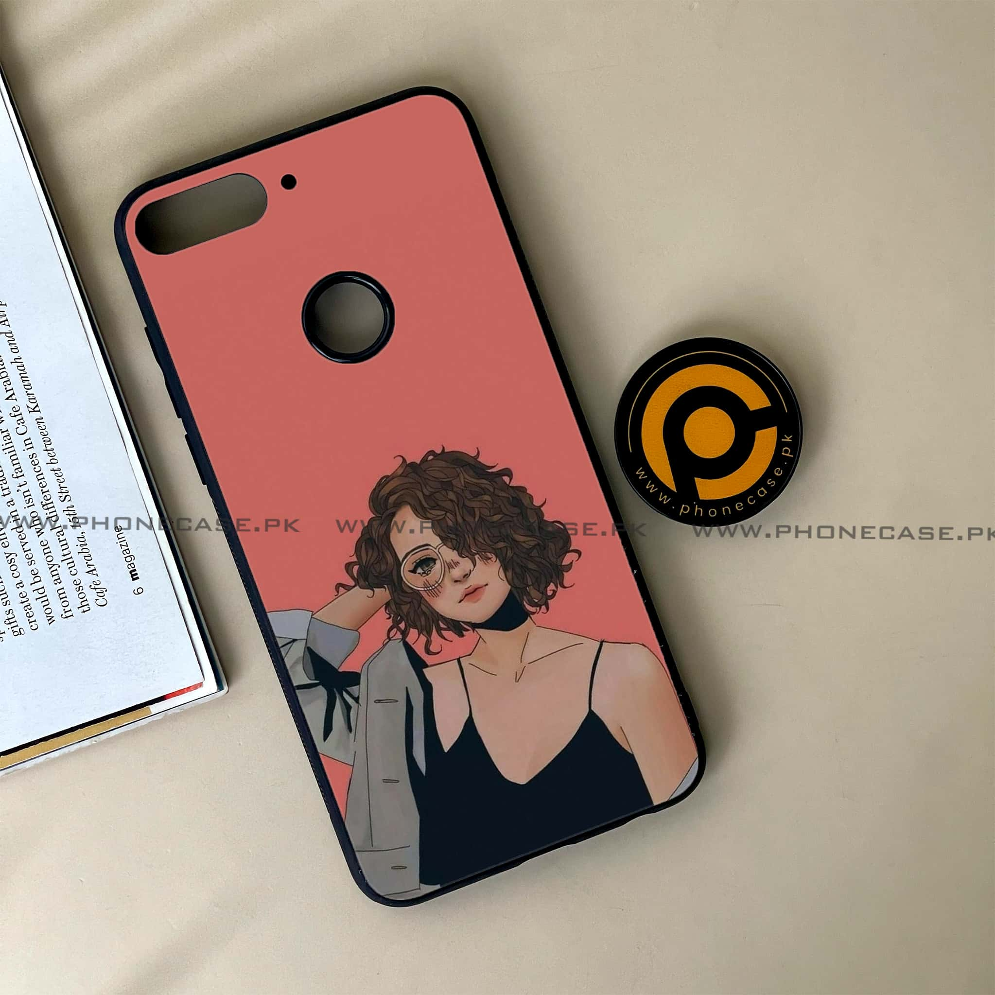 Huawei Y7 Prime (2018) - Anime Girls Series - Premium Printed Glass soft Bumper shock Proof Case