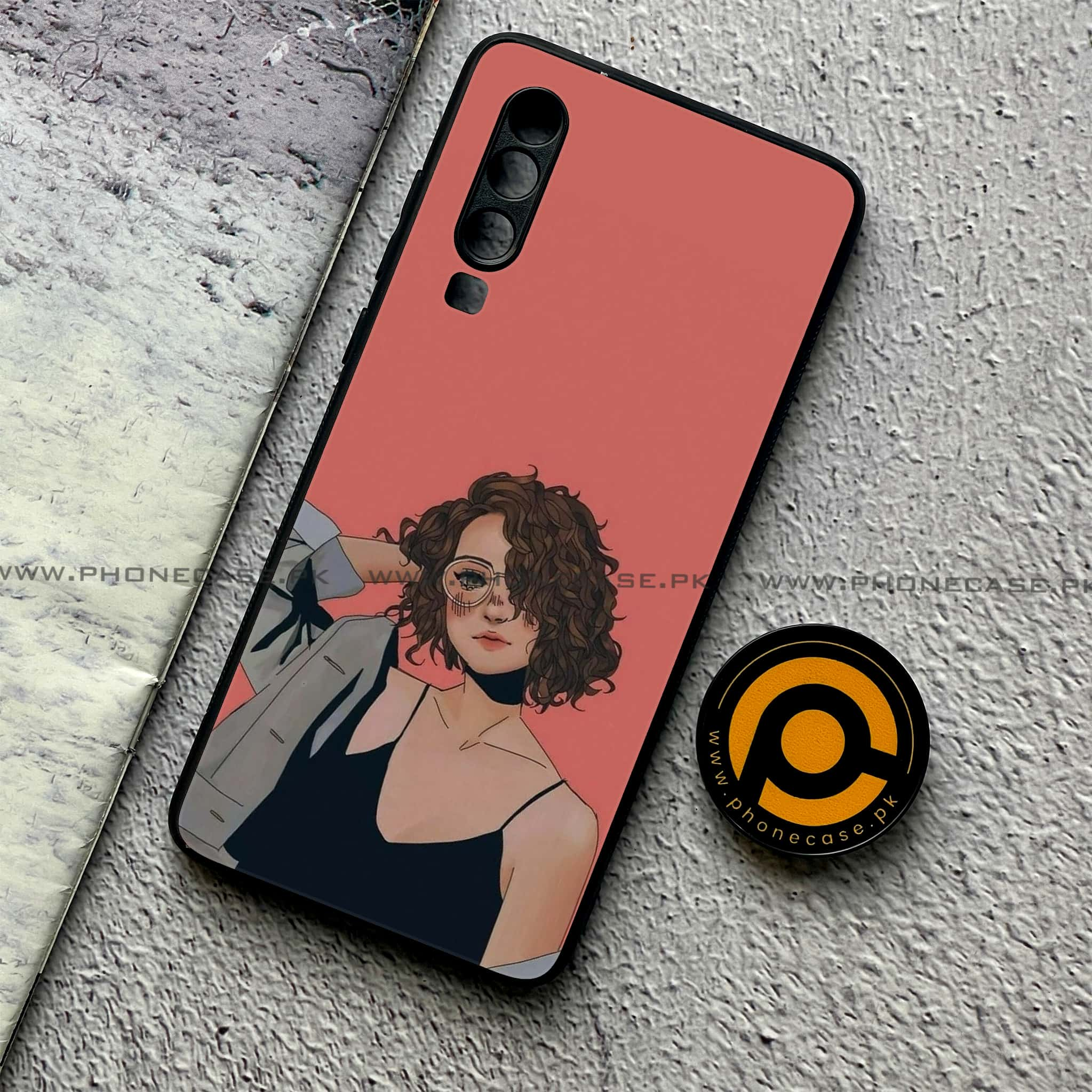 Huawei P30 - Anime Girls Series - Premium Printed Glass soft Bumper shock Proof Case