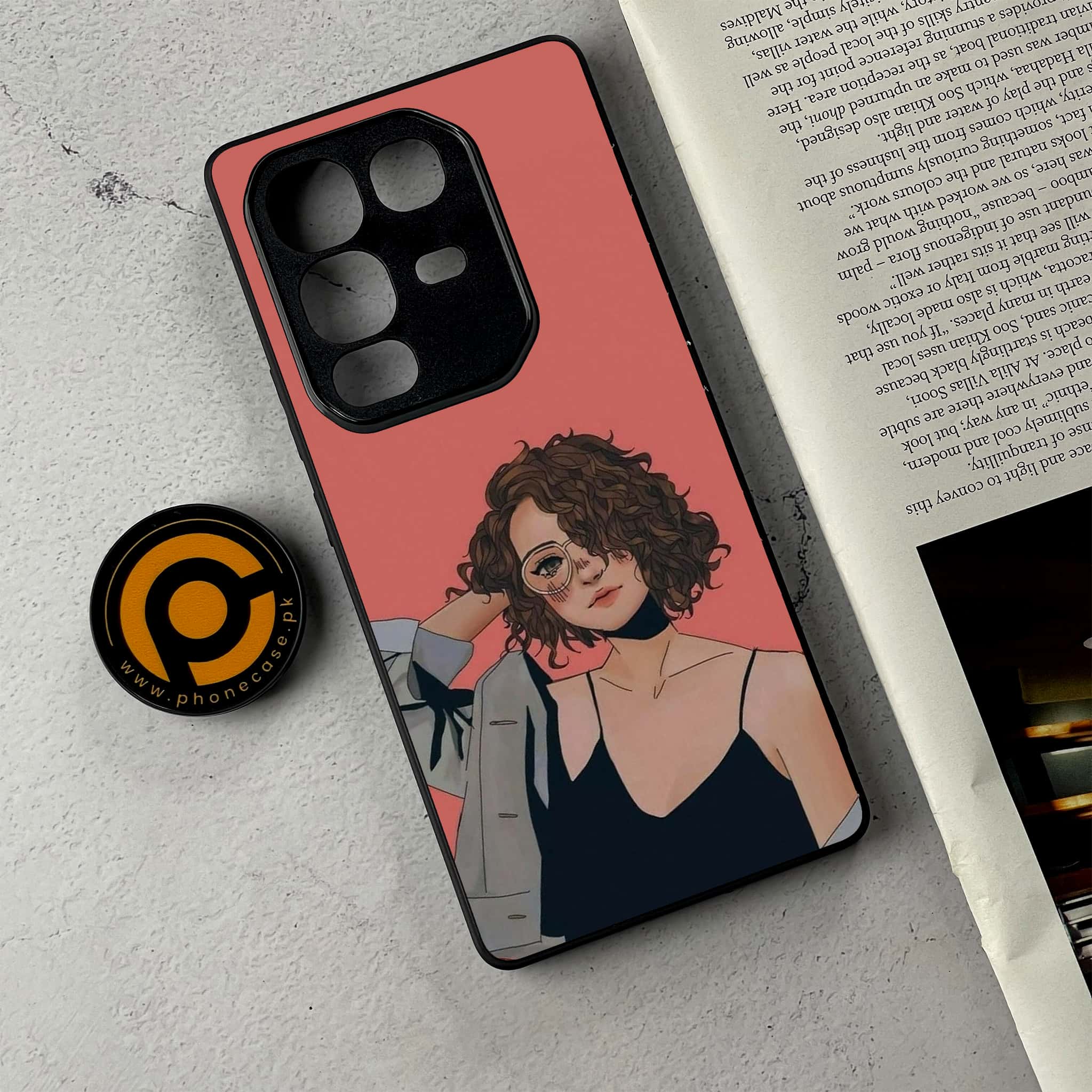 Infinix Note 50 Pro - Anime Girls Series - Premium Metal Printed Soft Bumper Shockproof Case