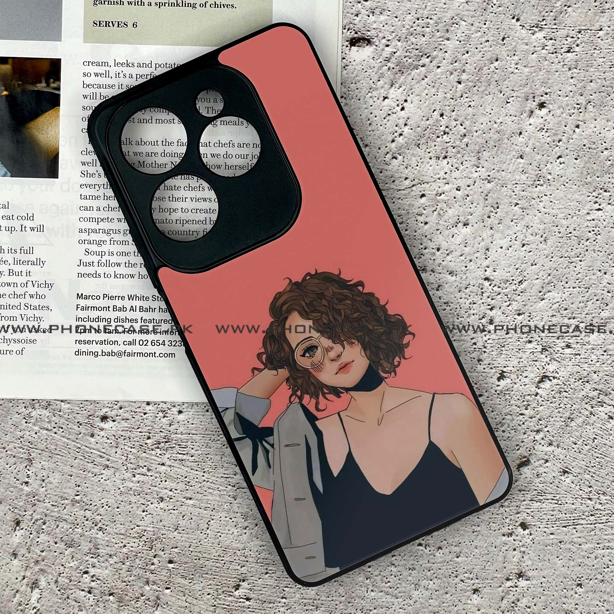 Tecno Spark 20 Pro - Anime Girls Series - Premium Printed Glass soft Bumper shock Proof Case