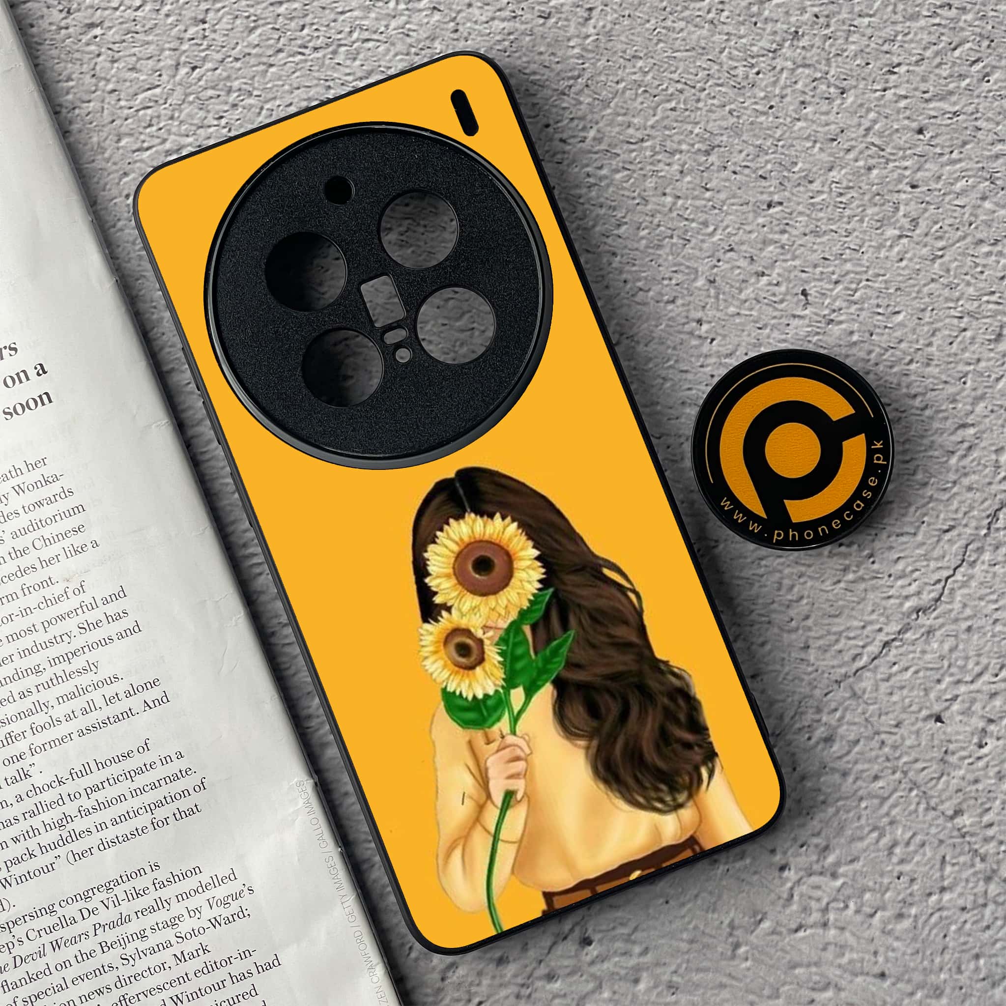 Vivo X200 Pro - Anime Girls Series - Premium Metal  Printed soft Bumper shock Proof Case