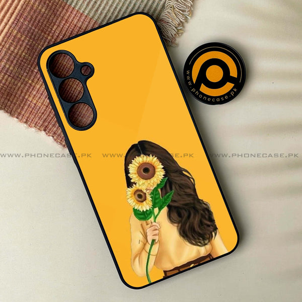 Samsung Galaxy A34 - Anime Girls Design 7- Premium Printed Glass soft Bumper shock Proof Case CS-46311