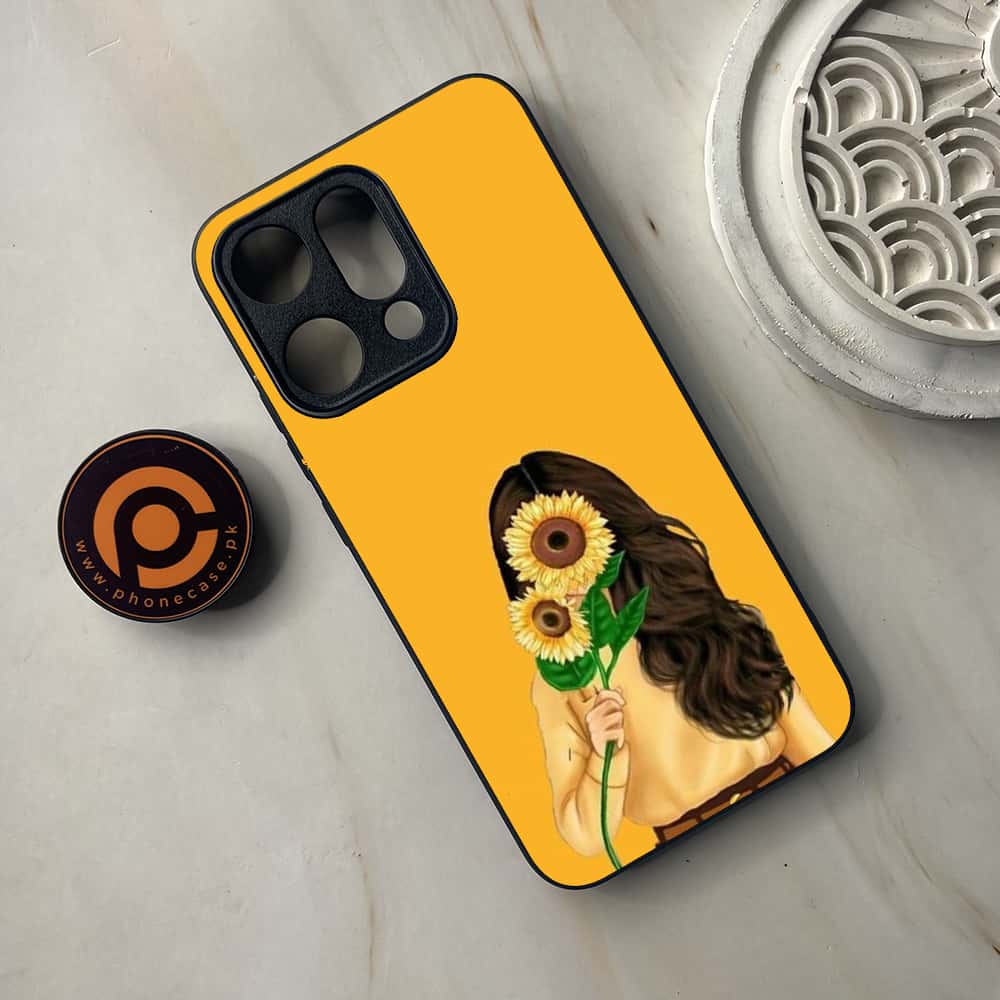 Oppo Reno 14 5G - Anime Girls Series - Premium Metal Printed soft Bumper shock Proof Case