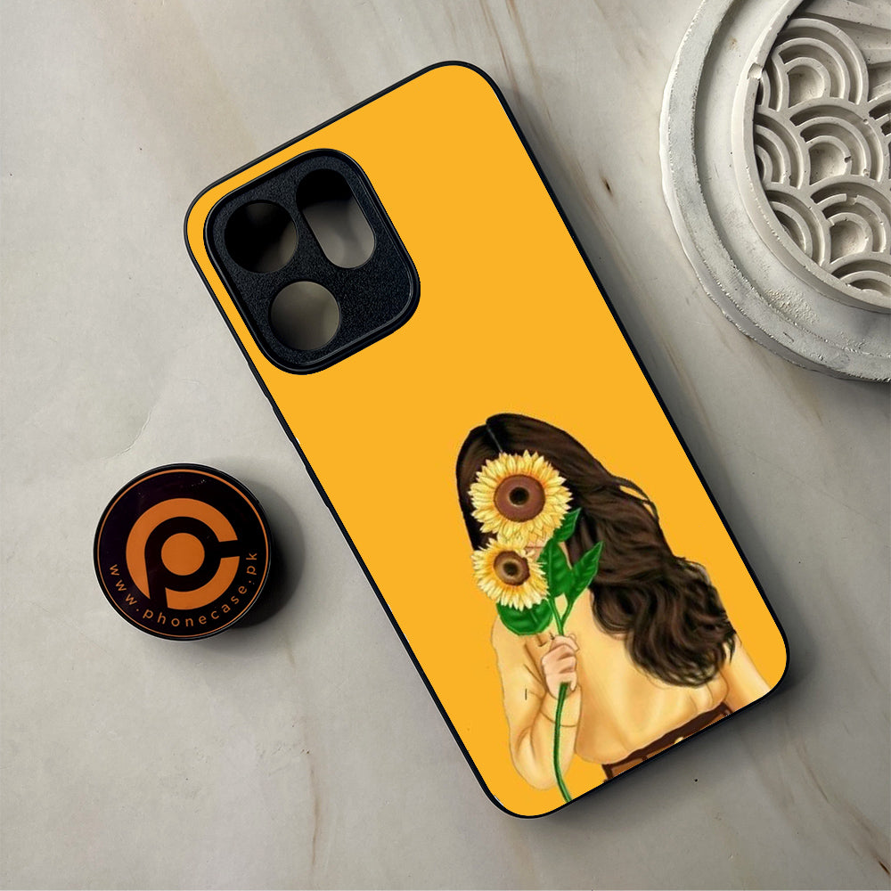 Oppo Reno 14F - Anime Girls Series - Premium Metal Printed Soft Bumper Shockproof Case