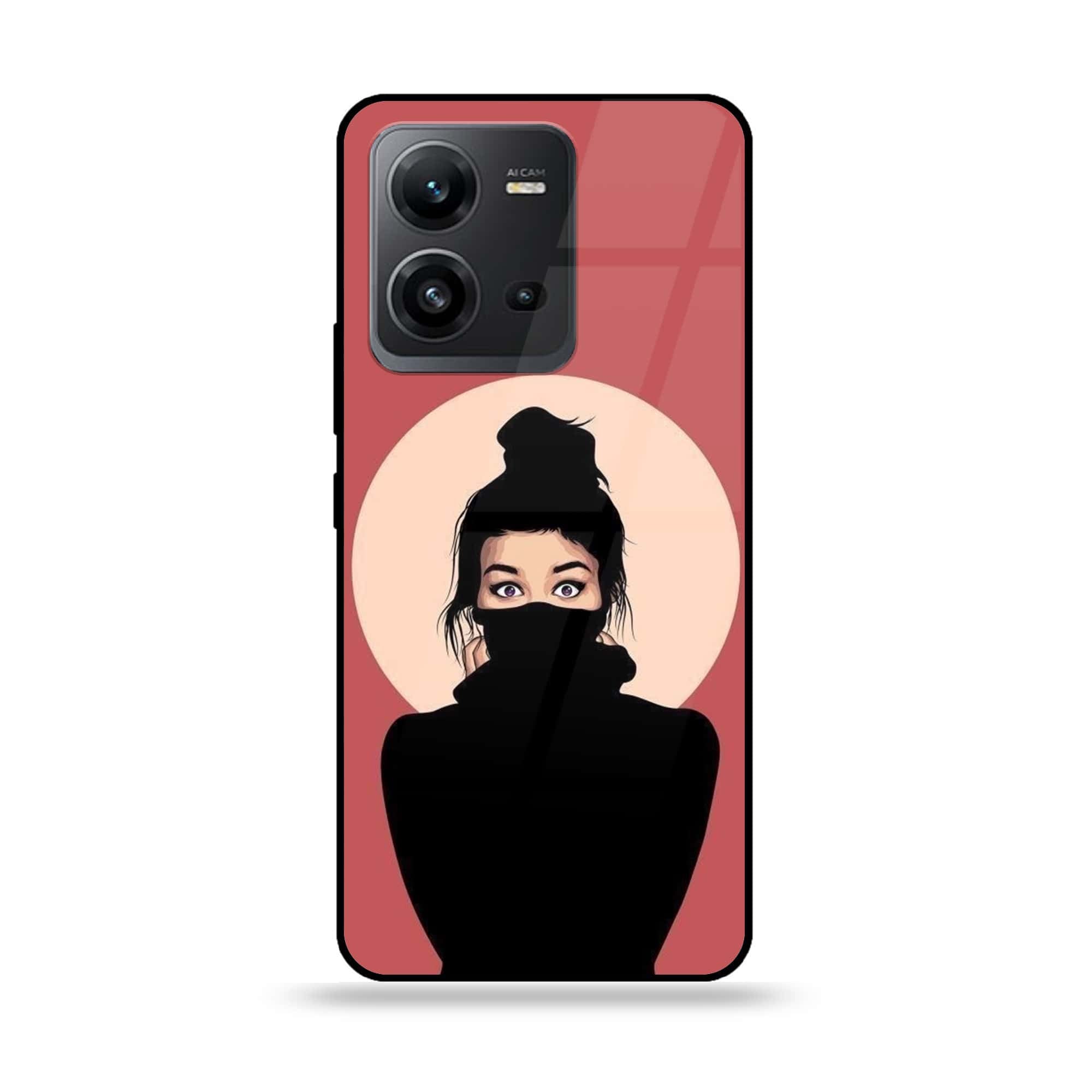 Vivo V25 5G - Anime Girls Series - Premium Printed Glass soft Bumper shock Proof Case