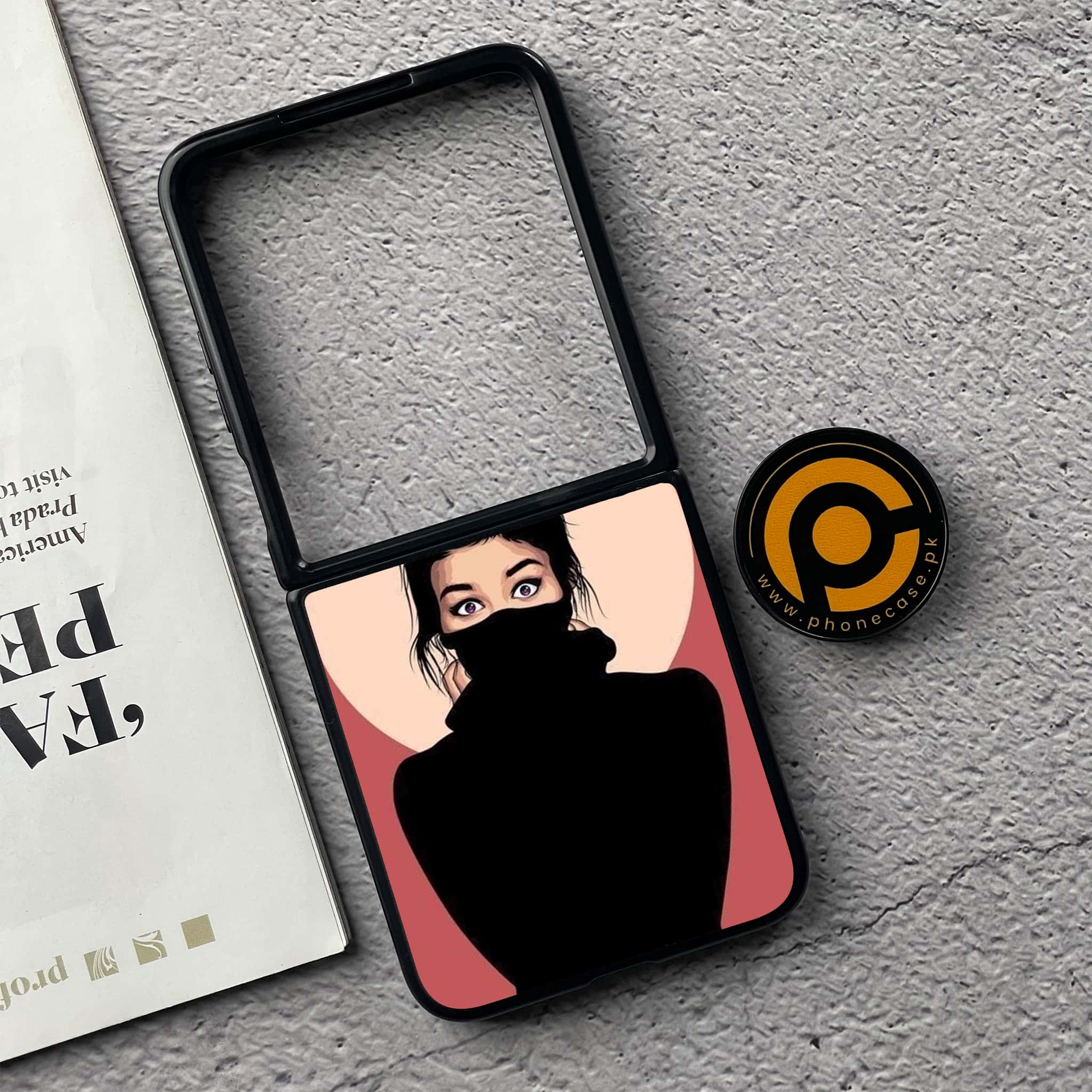 Xiaomi Mix Flip - Anime Girls Series - Premium Printed Glass soft Bumper shock Proof Case