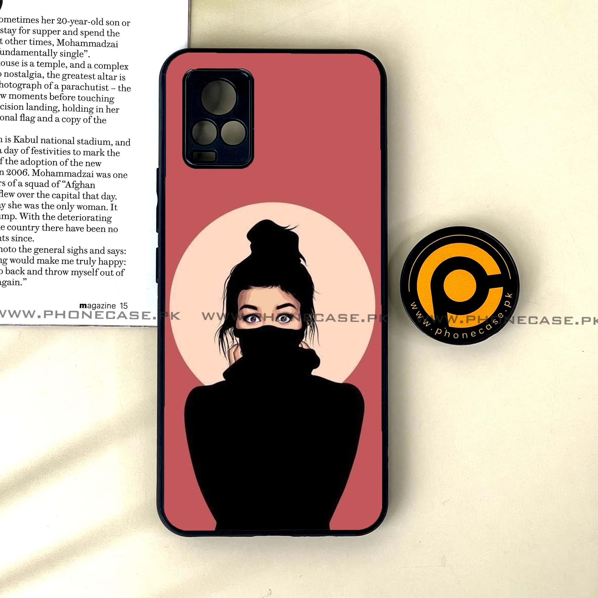 Vivo V20 - Anime Girls Series - Premium Printed Glass soft Bumper shock Proof Case