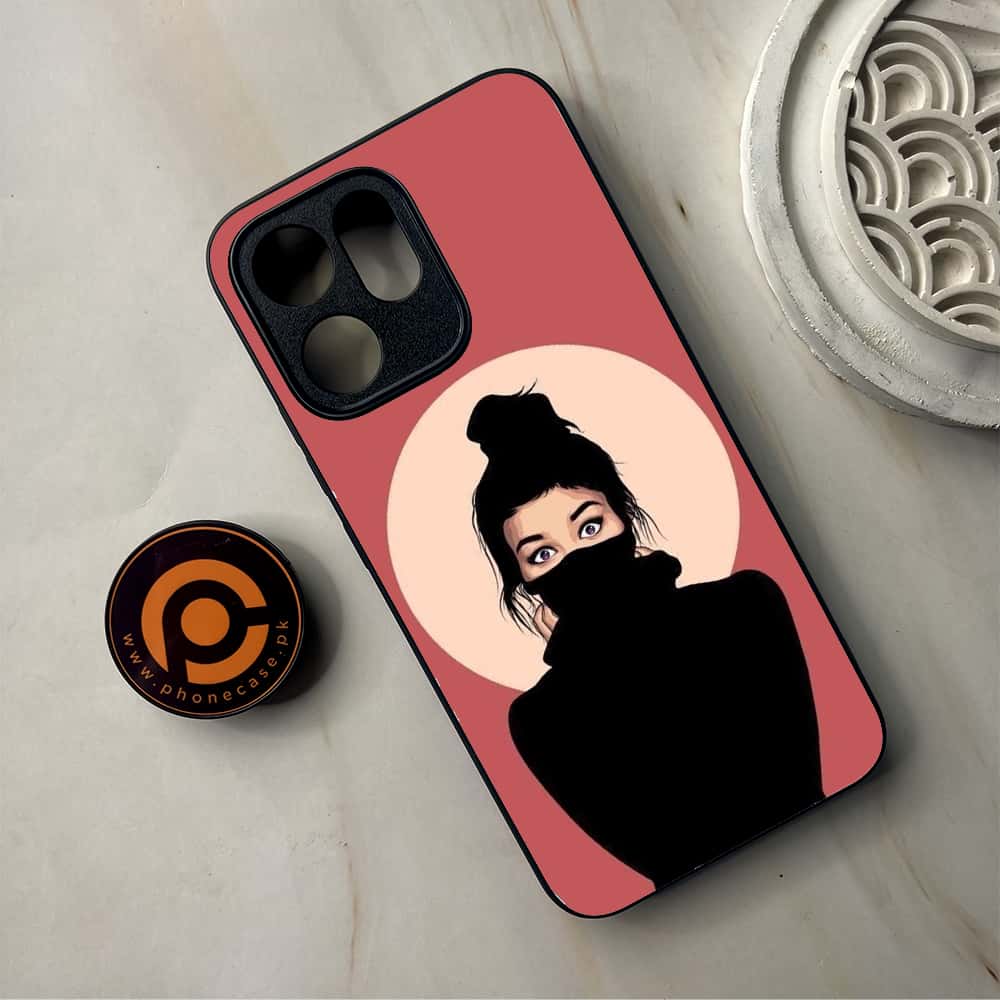 Oppo Reno 14F - Anime Girls Series - Premium Metal Printed Soft Bumper Shockproof Case