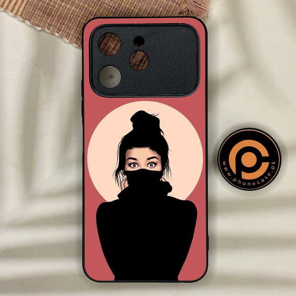 Tecno Spark 40 - Anime Girls Design 8  - Premium Metal Printed soft Bumper shock Proof Case  CS-41357