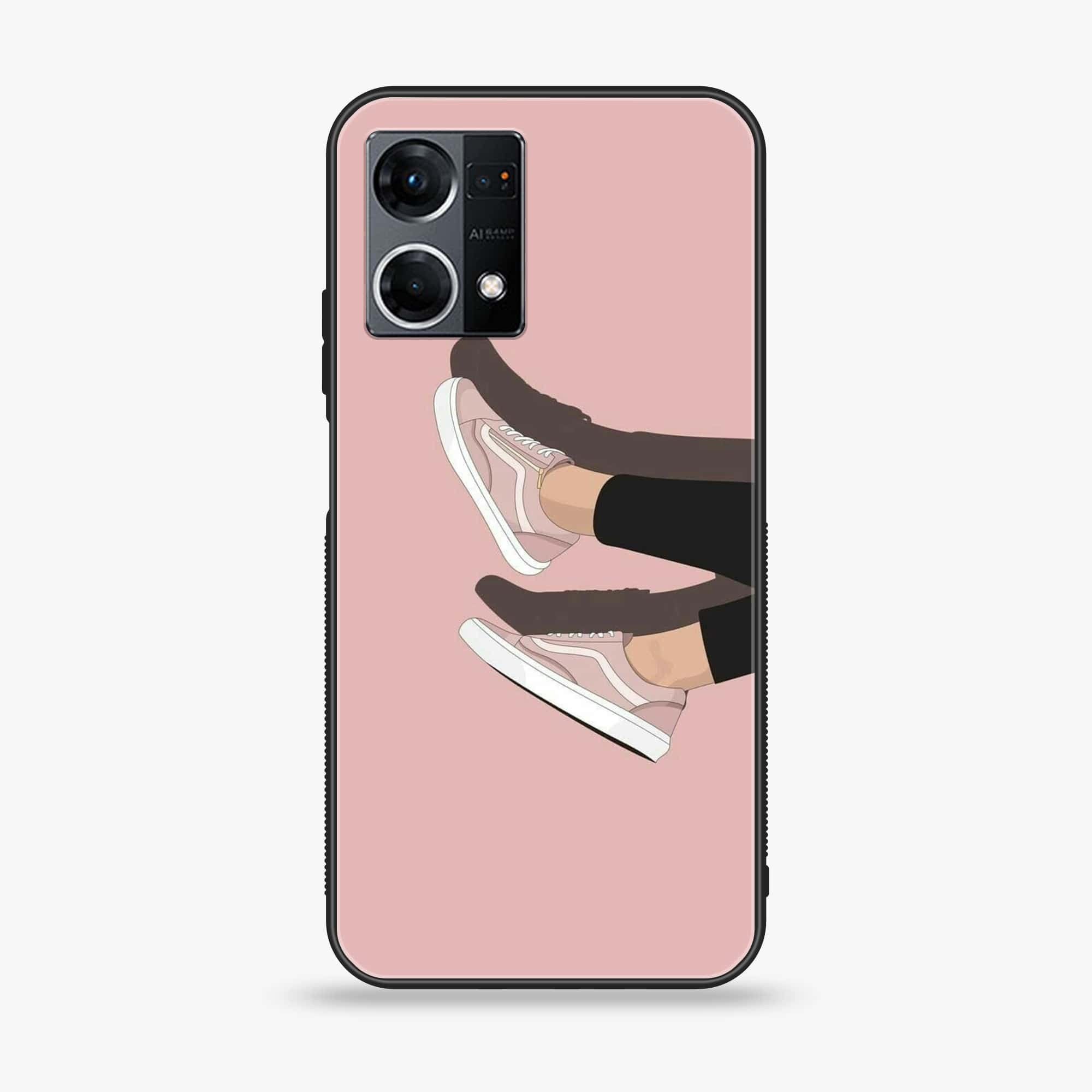 Oppo Reno 7 - Anime Girls Series - Premium Printed Glass soft Bumper shock Proof Case