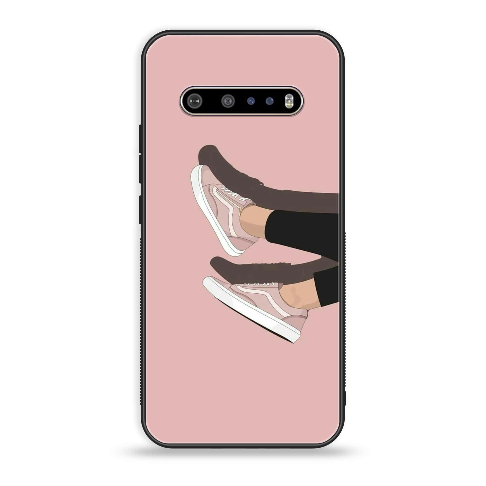 LG V60 Anime Girls Series Premium Printed Glass soft Bumper shock Proof Case