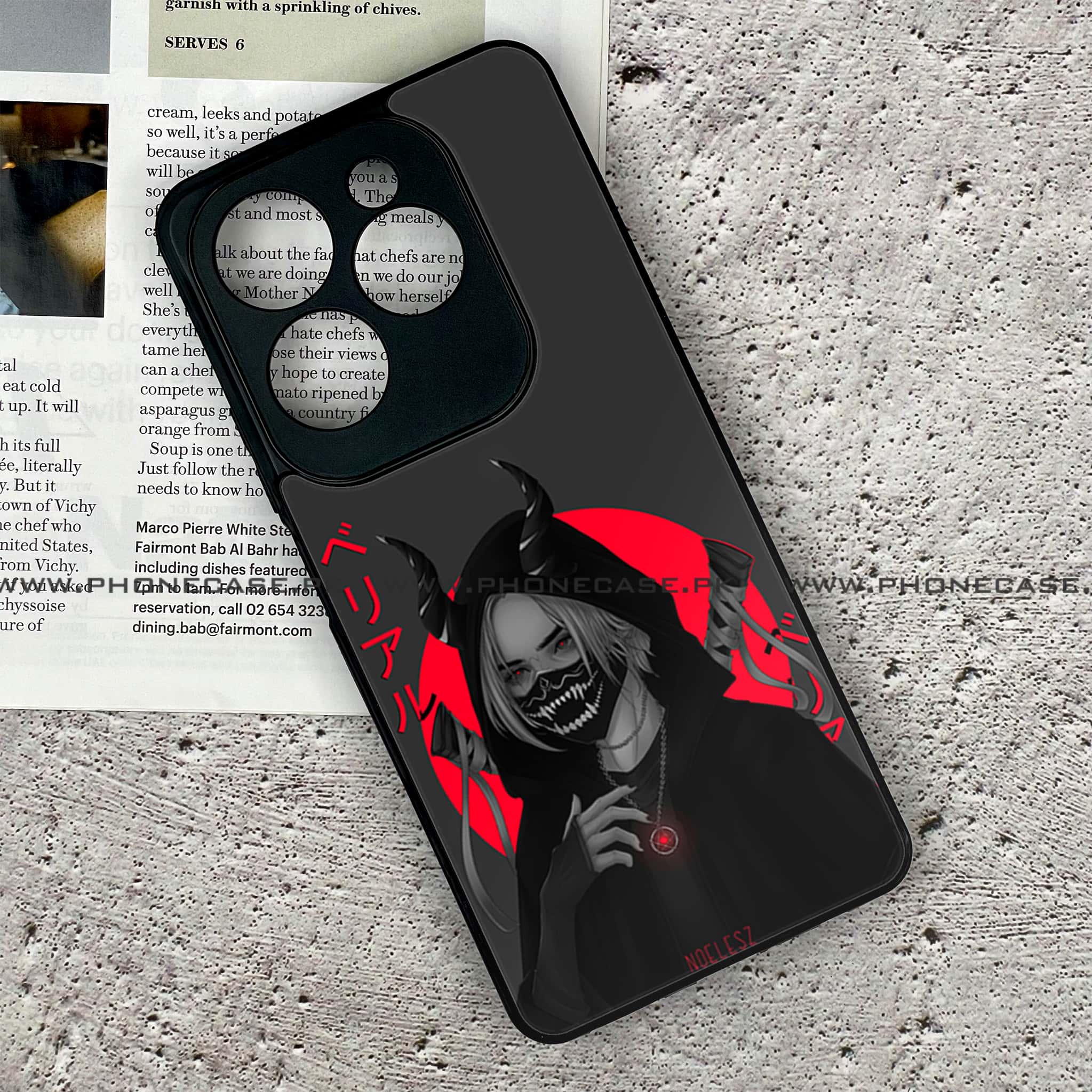 Tecno Spark 20 Pro - Anime Series - Premium Printed Glass soft Bumper shock Proof Case