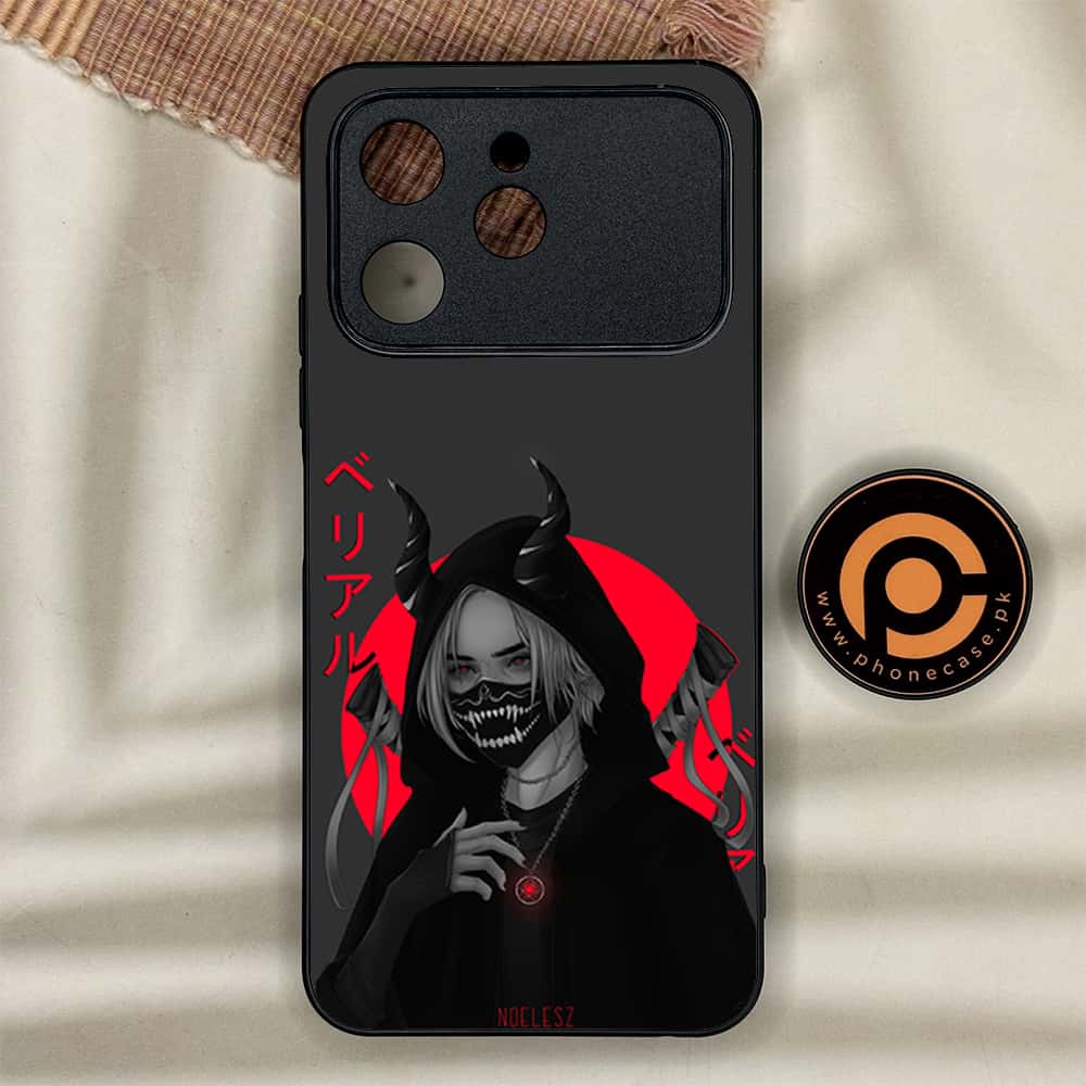 Tecno Spark 40 - Anime Series - Premium Metal Printed soft Bumper shock Proof Case