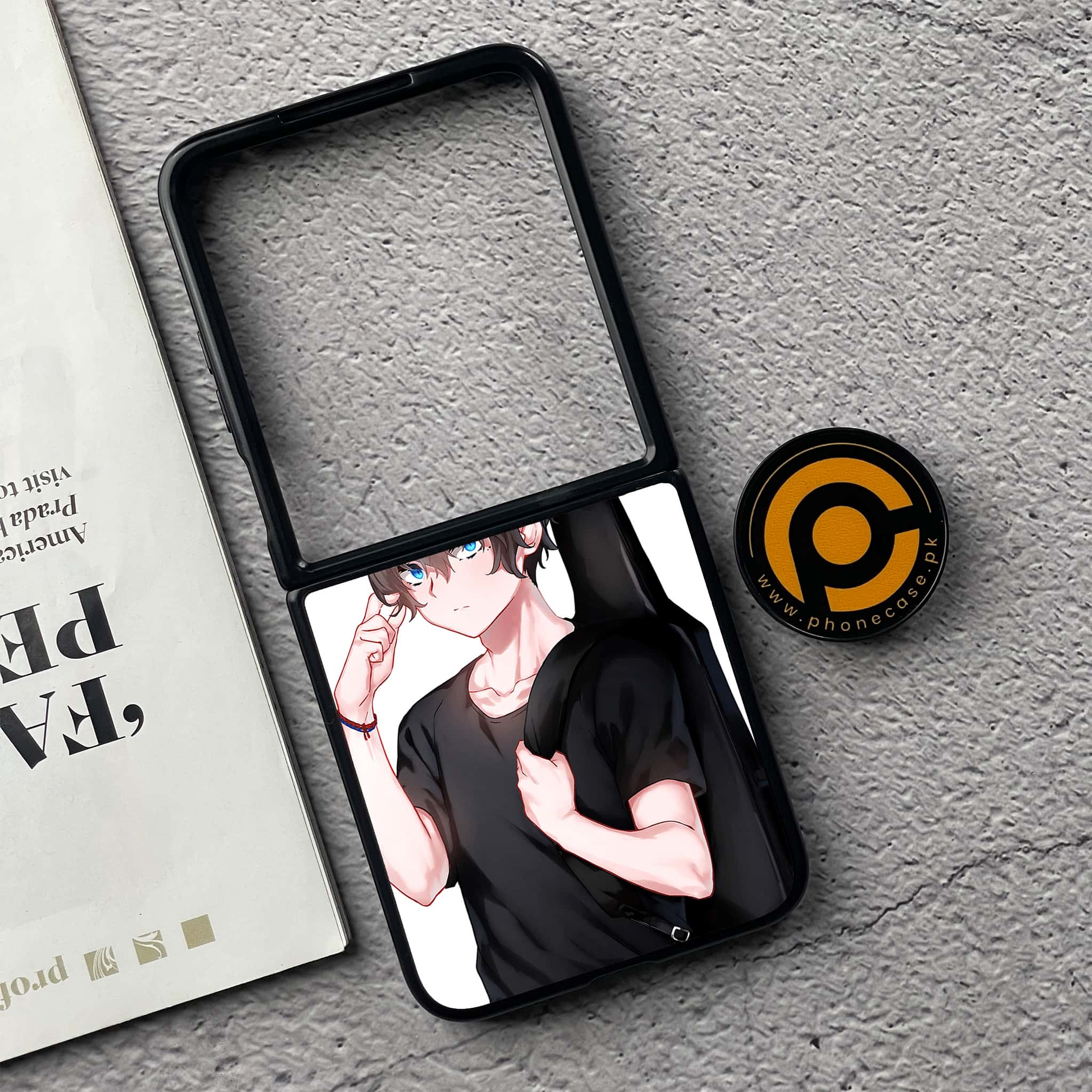 Xiaomi Mix Flip - Anime Series - Premium Printed Glass soft Bumper shock Proof Case