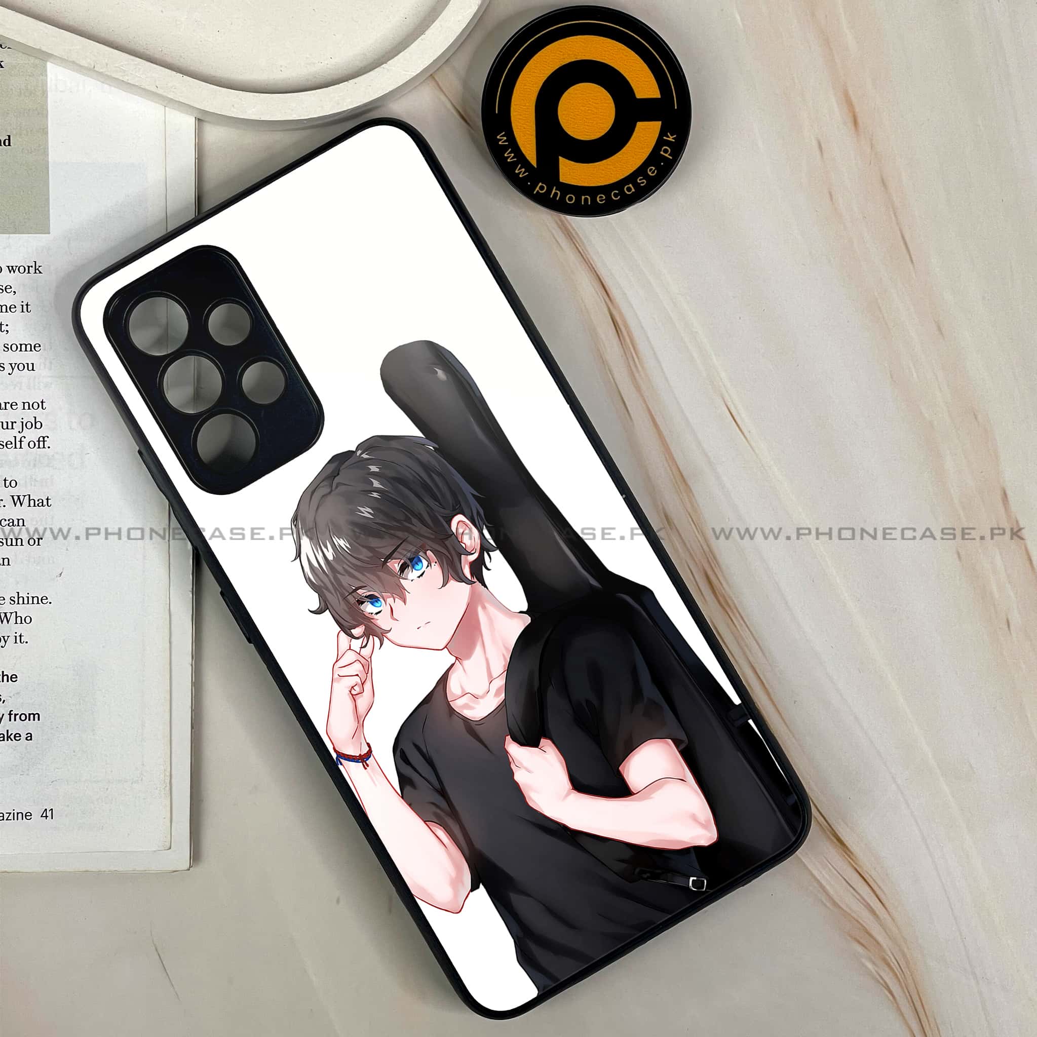 Galaxy A32 - Anime Series - Premium Printed Glass soft Bumper shock Proof Case