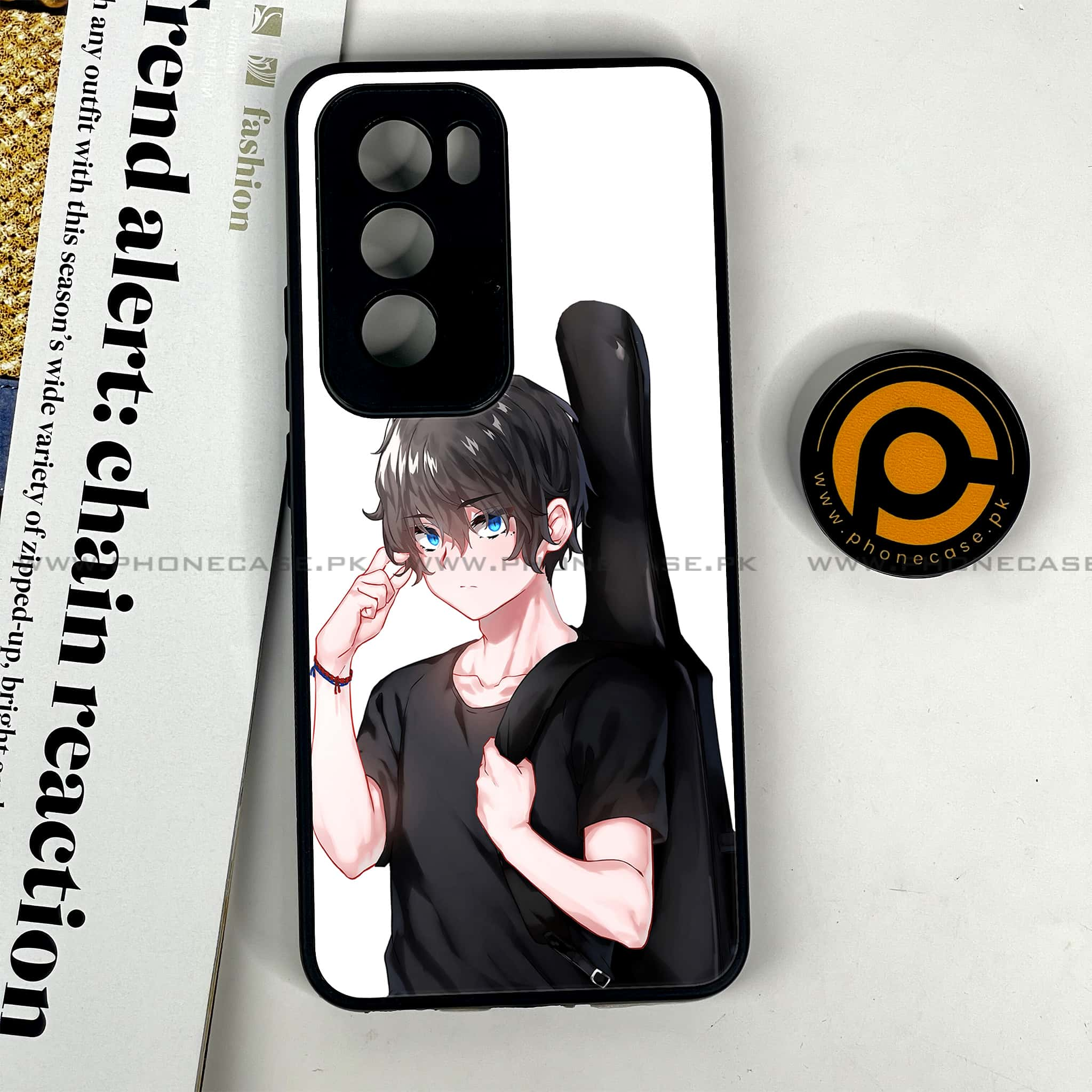 Oppo Reno 12 5G - Anime Series - Premium Printed Glass soft Bumper shock Proof Case