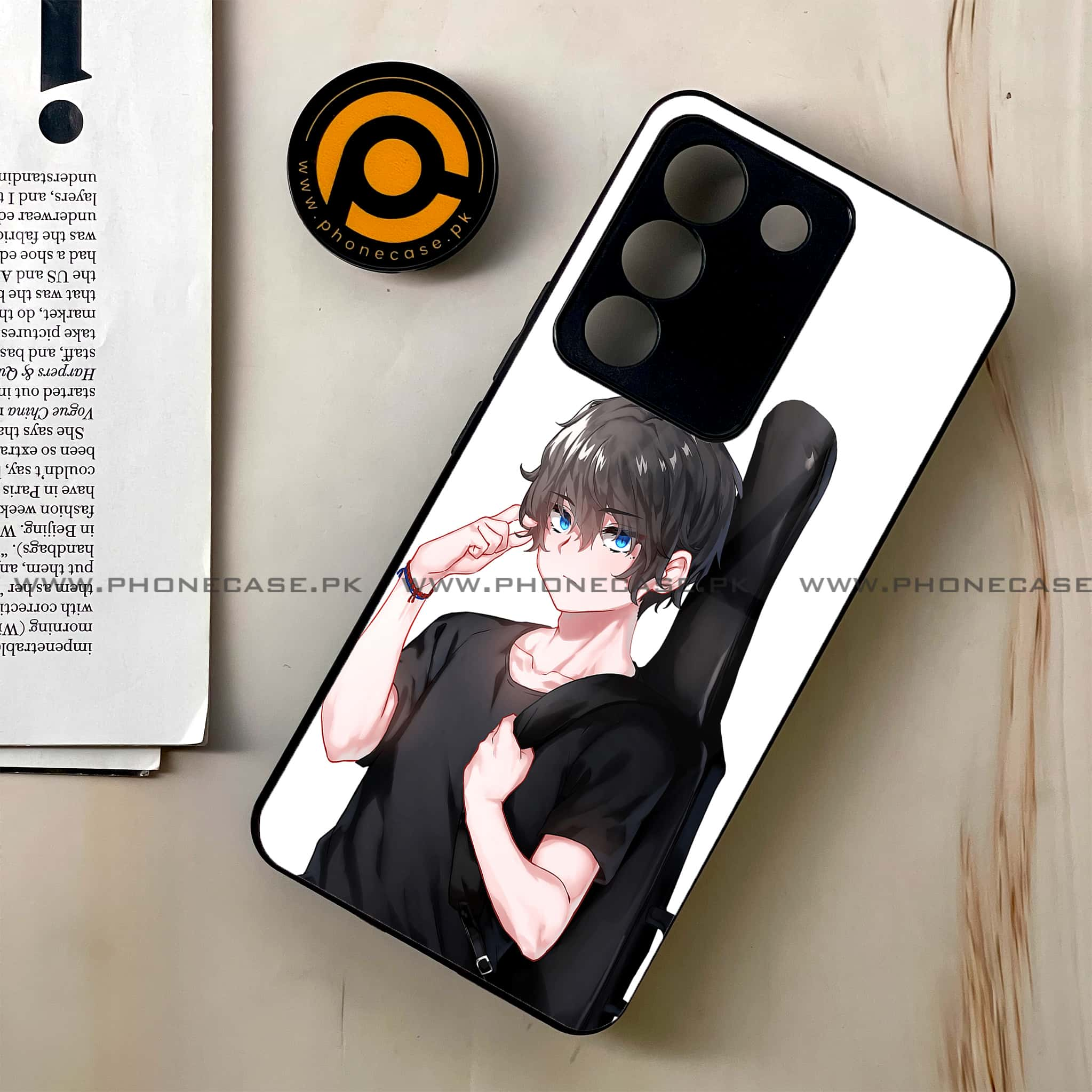 Vivo V29e - Anime Series - Premium Printed Glass soft Bumper shock Proof Case