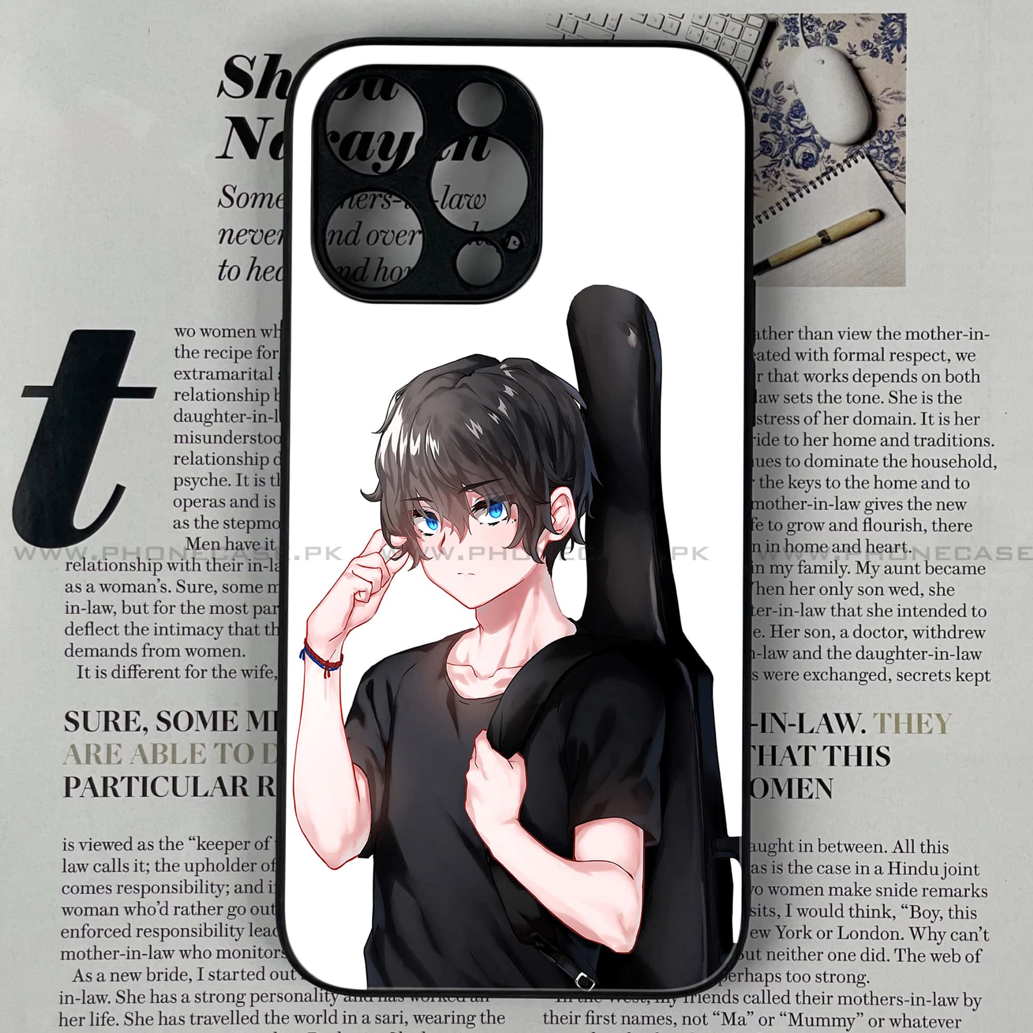 iPhone 15 Pro Max - Anime Series - Premium Printed Glass soft Bumper shock Proof Case