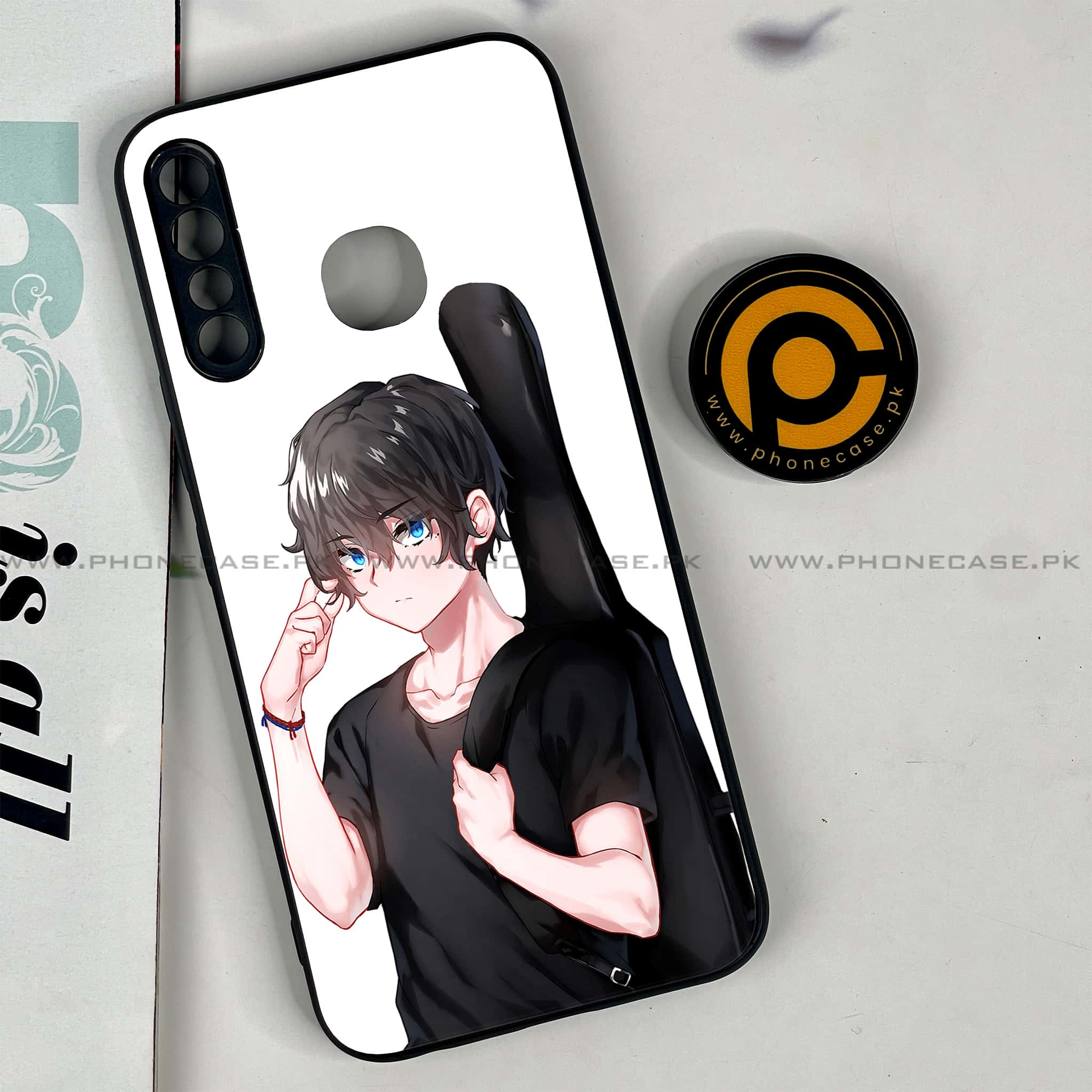 Infinix Hot 8 Lite - Anime Series - Premium Printed Glass soft Bumper shock Proof Case