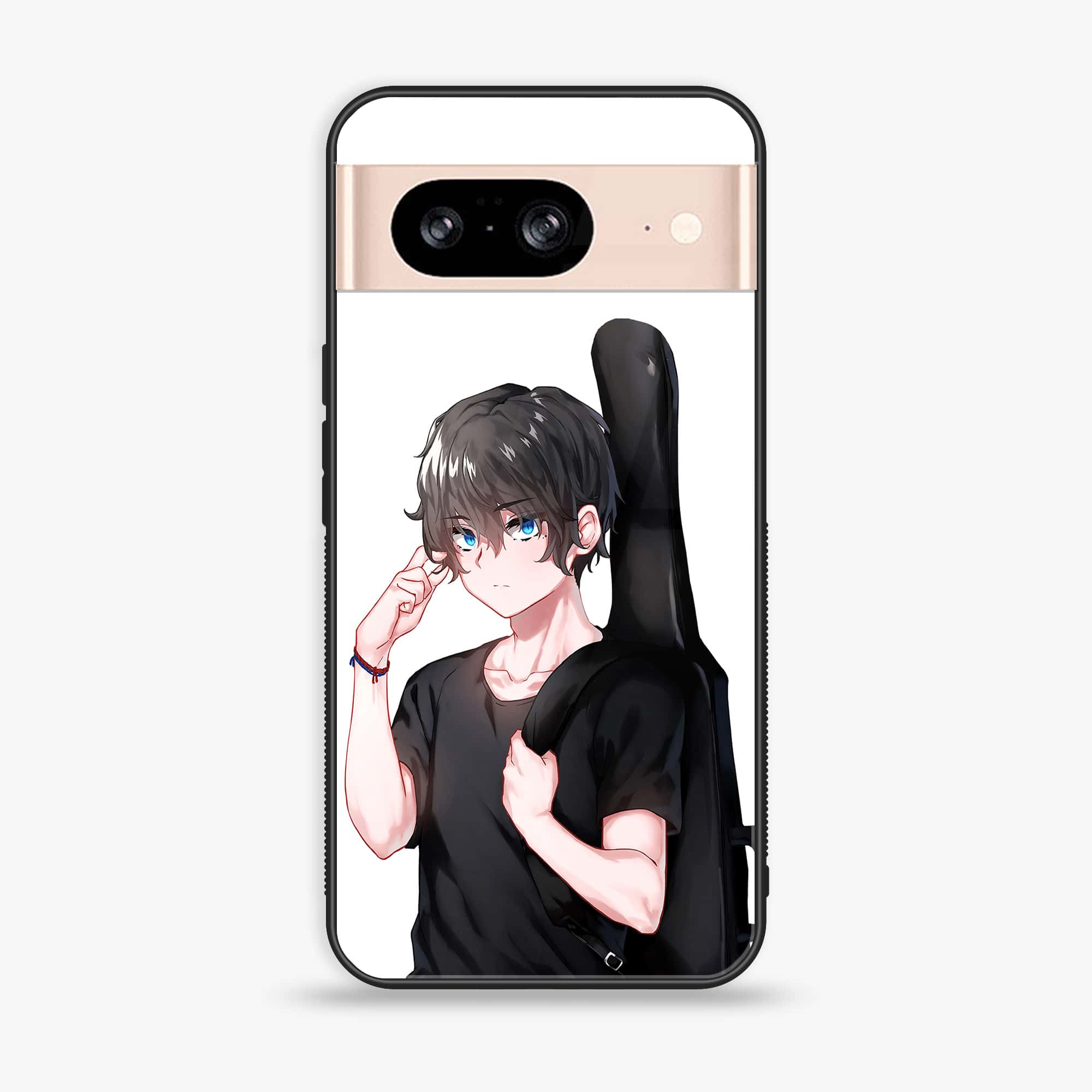 Google Pixel 8 - Anime Series - Premium Printed Glass soft Bumper shock Proof Case