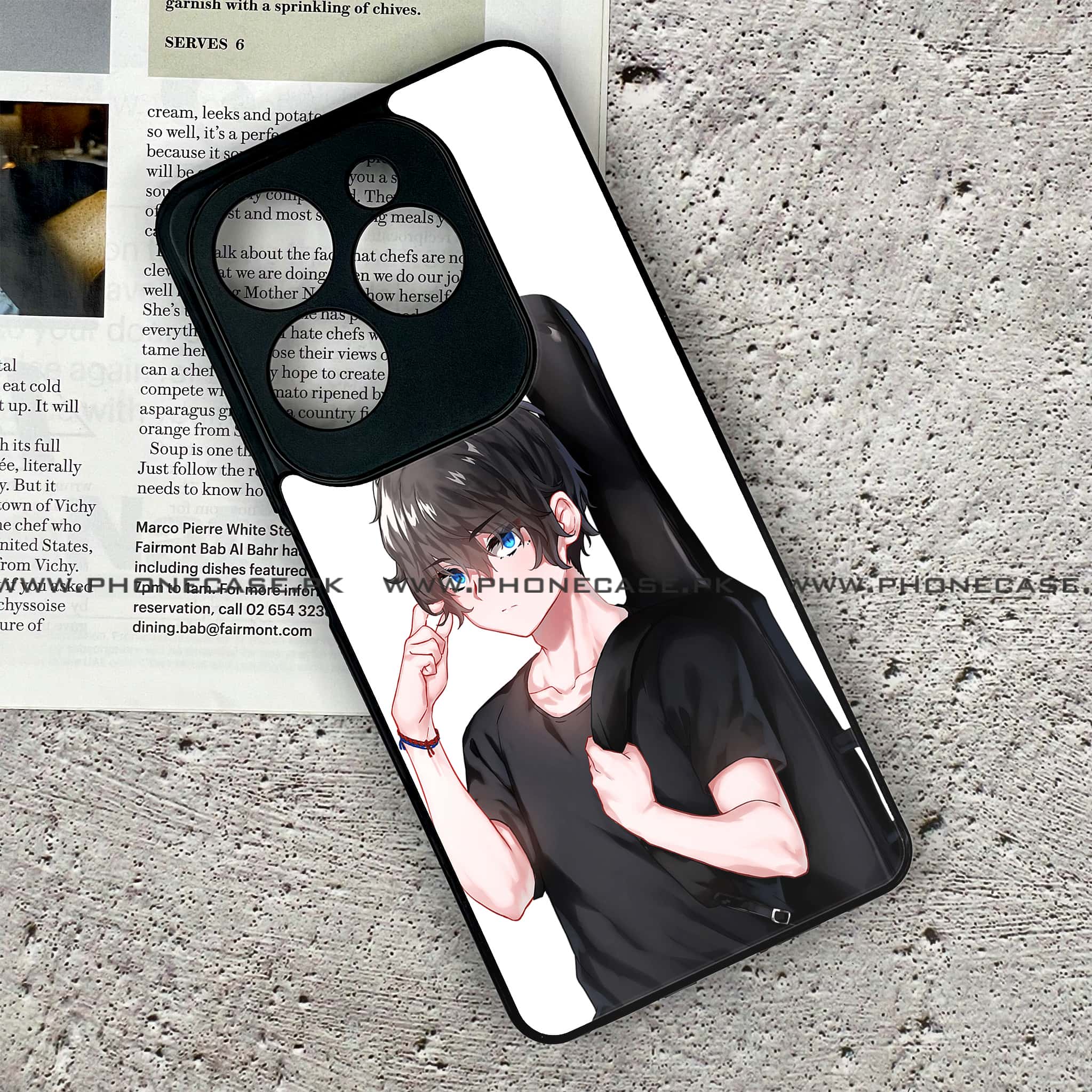 Tecno Spark 20 Pro - Anime Series - Premium Printed Glass soft Bumper shock Proof Case