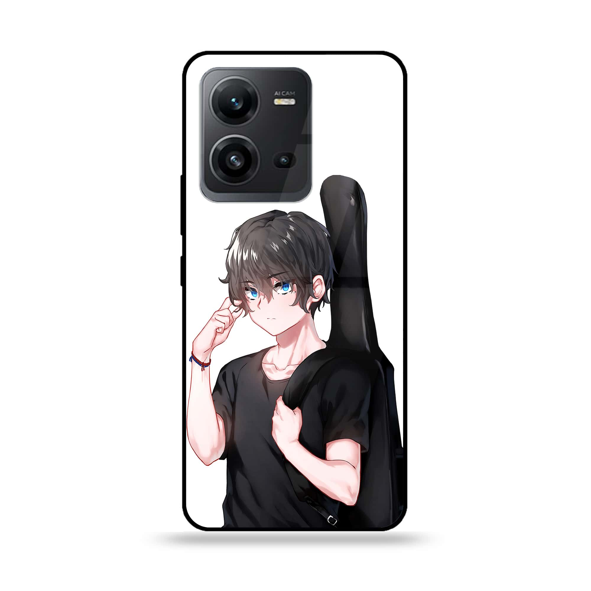 Vivo V25e  - Anime Series - Premium Printed Glass soft Bumper shock Proof Case