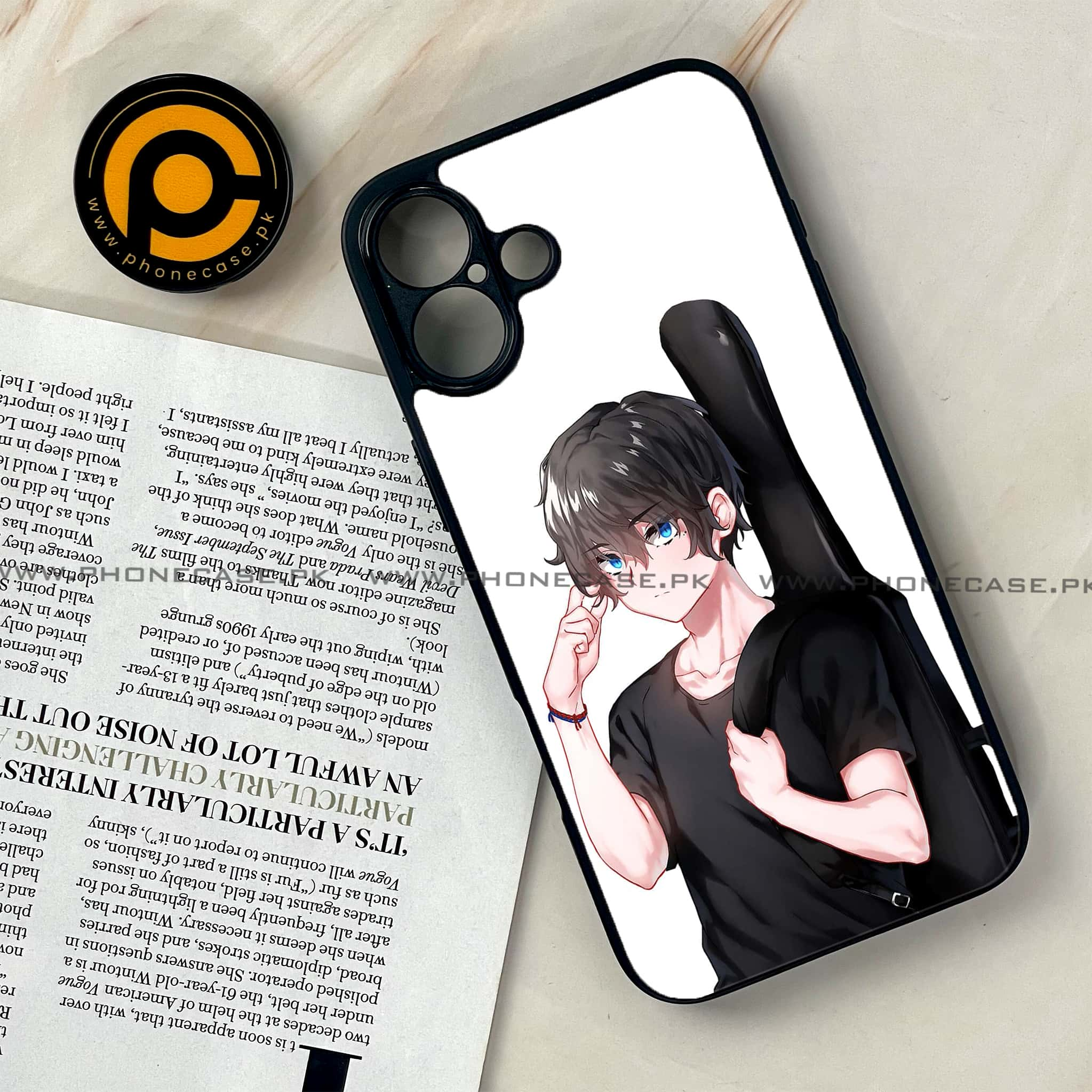 iPhone 16 - Anime Series - Premium Printed Glass soft Bumper shock Proof Case