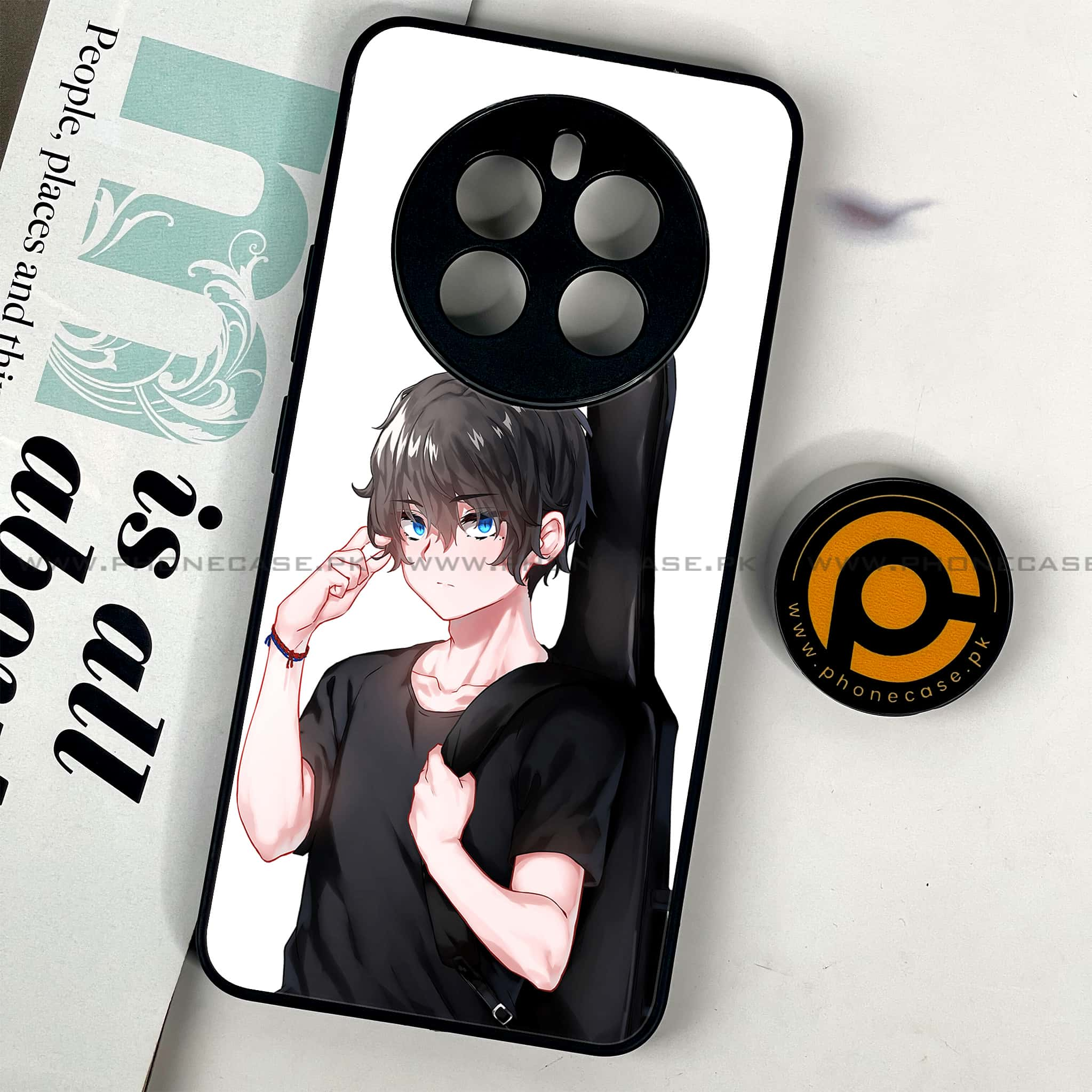 Realme 12 - Anime Series - Premium Printed Glass soft Bumper shock Proof Case