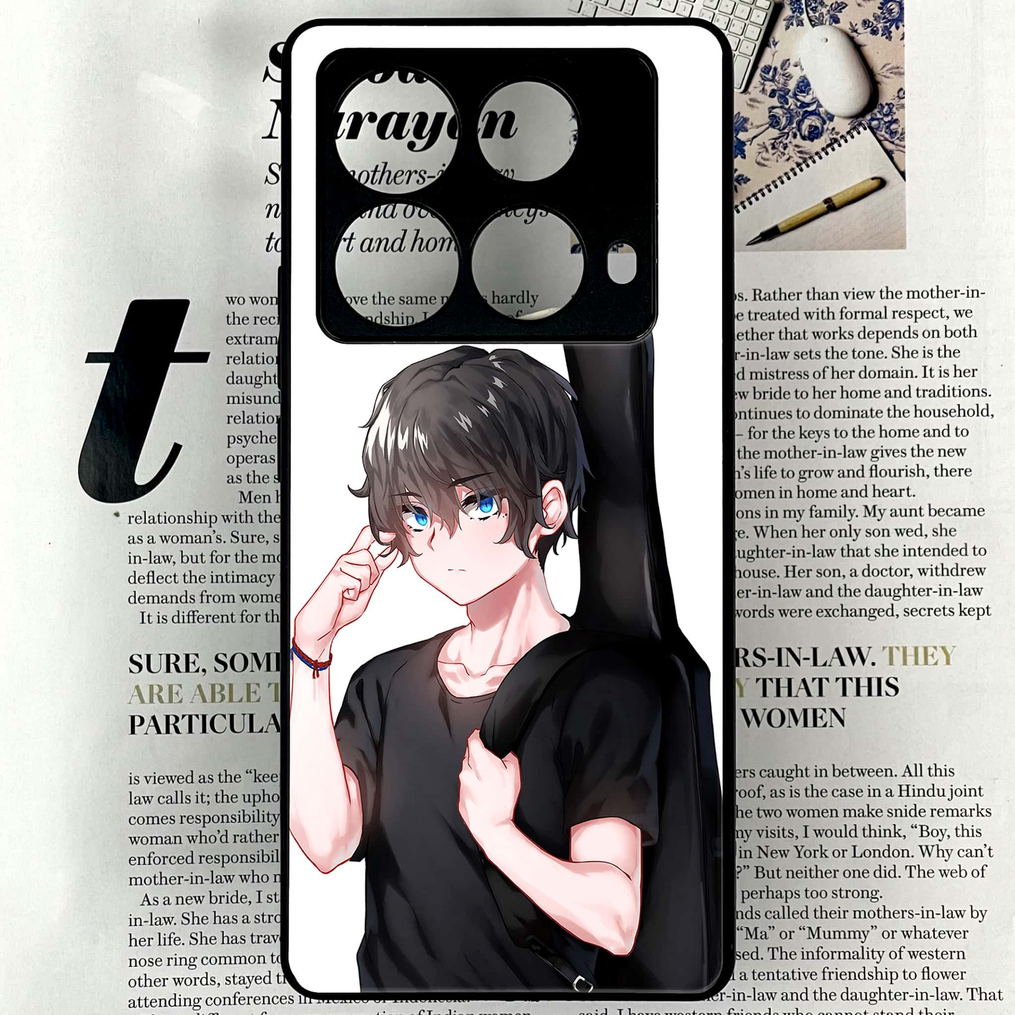 Infinix Note 40 4G - Anime Series - Premium Printed Glass soft Bumper shock Proof Case