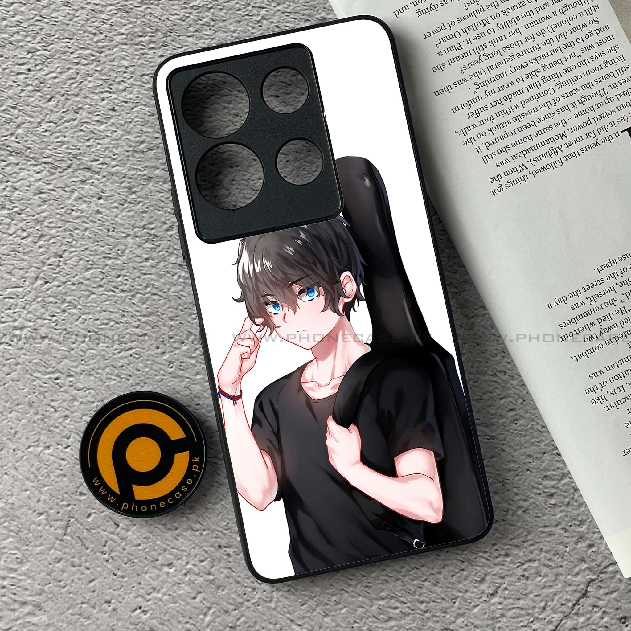 Infinix Note 30 - Anime Series - Premium Printed Glass soft Bumper shock Proof Case