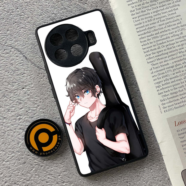 Tecno Spark 20 pro plus - Anime Design 2- Premium Metal Printed soft Bumper shock Proof Case CS-47545