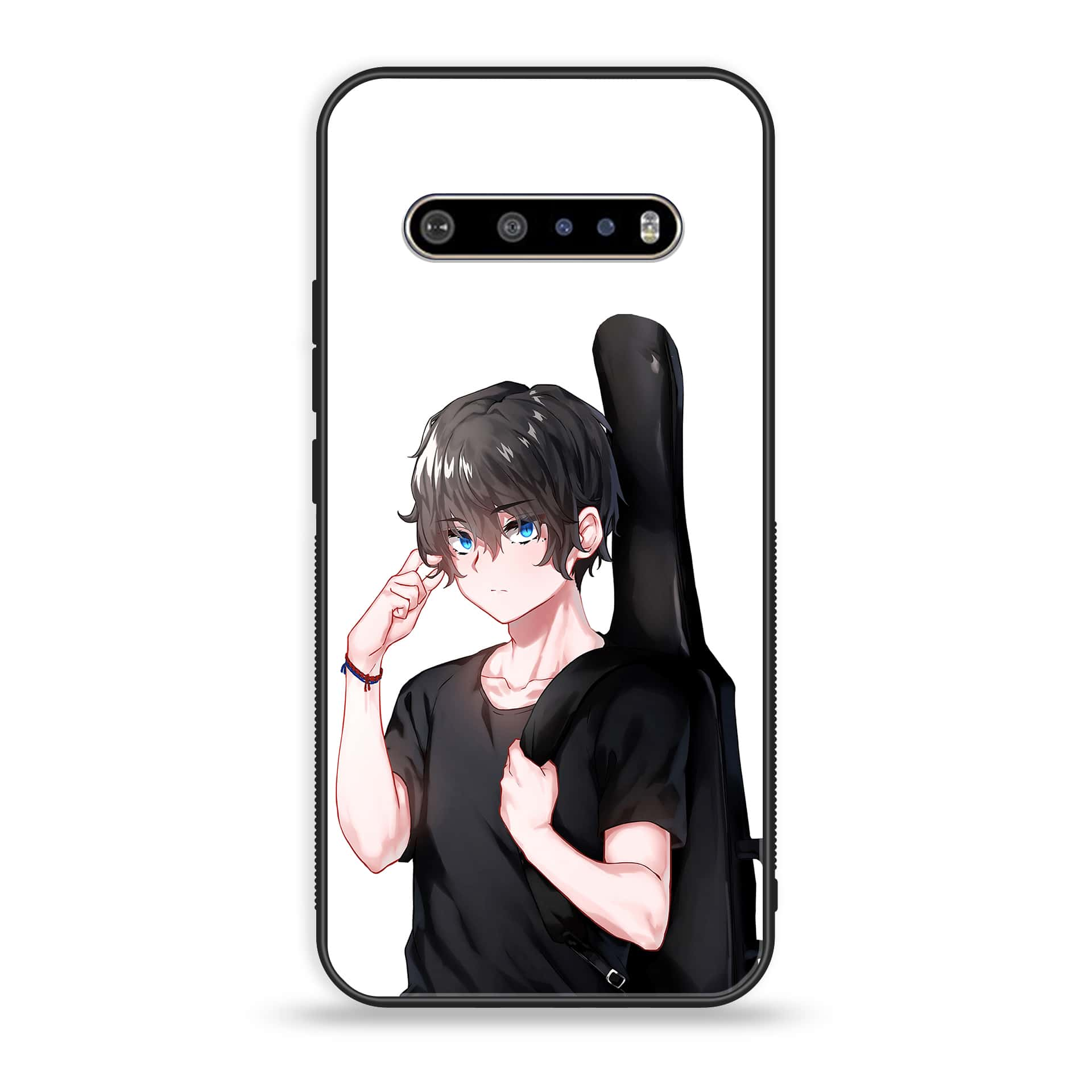 LG V60 Anime Series Premium Printed Glass soft Bumper shock Proof Case