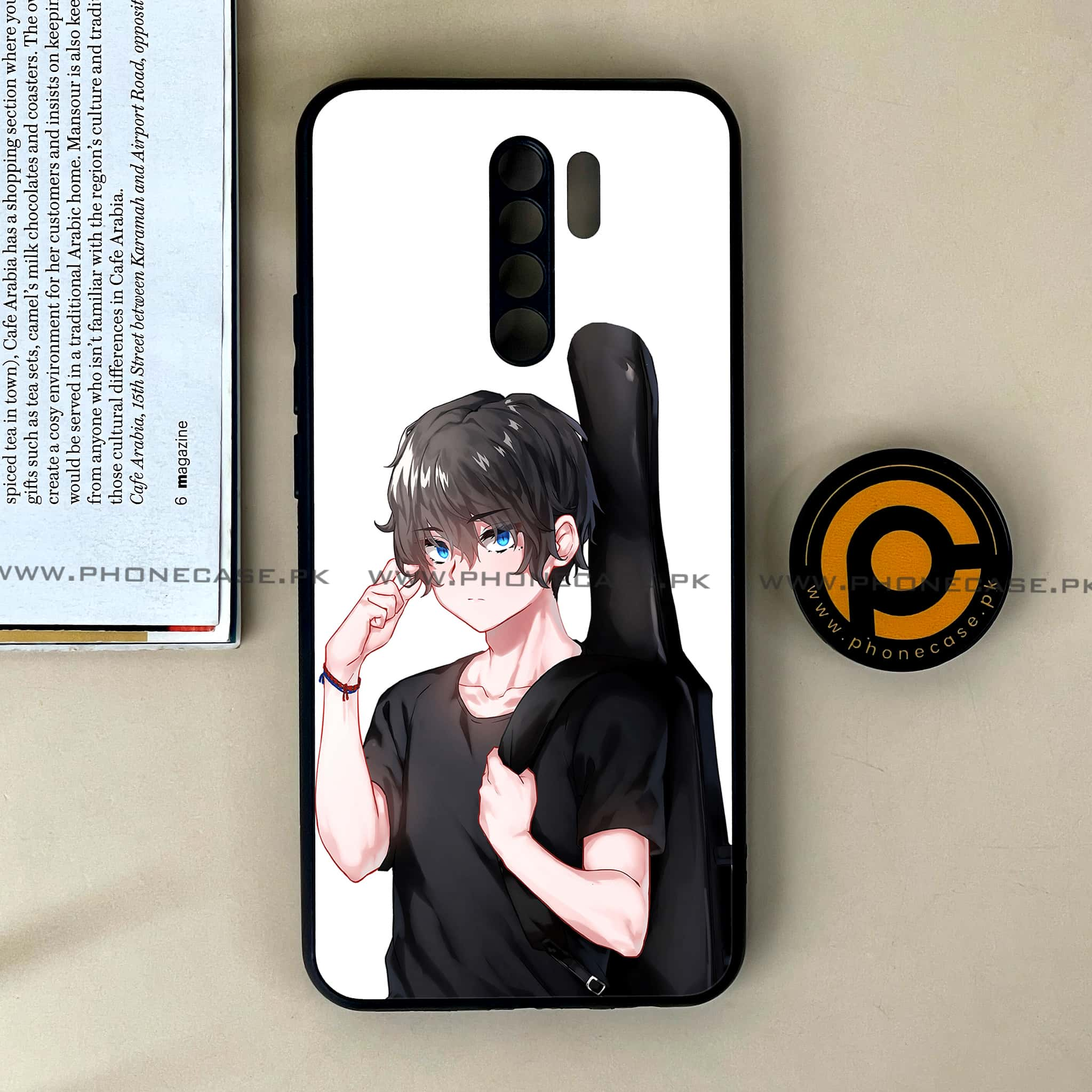 Xiaomi Redmi 9 - Anime Series - Premium Printed Glass soft Bumper shock Proof Case