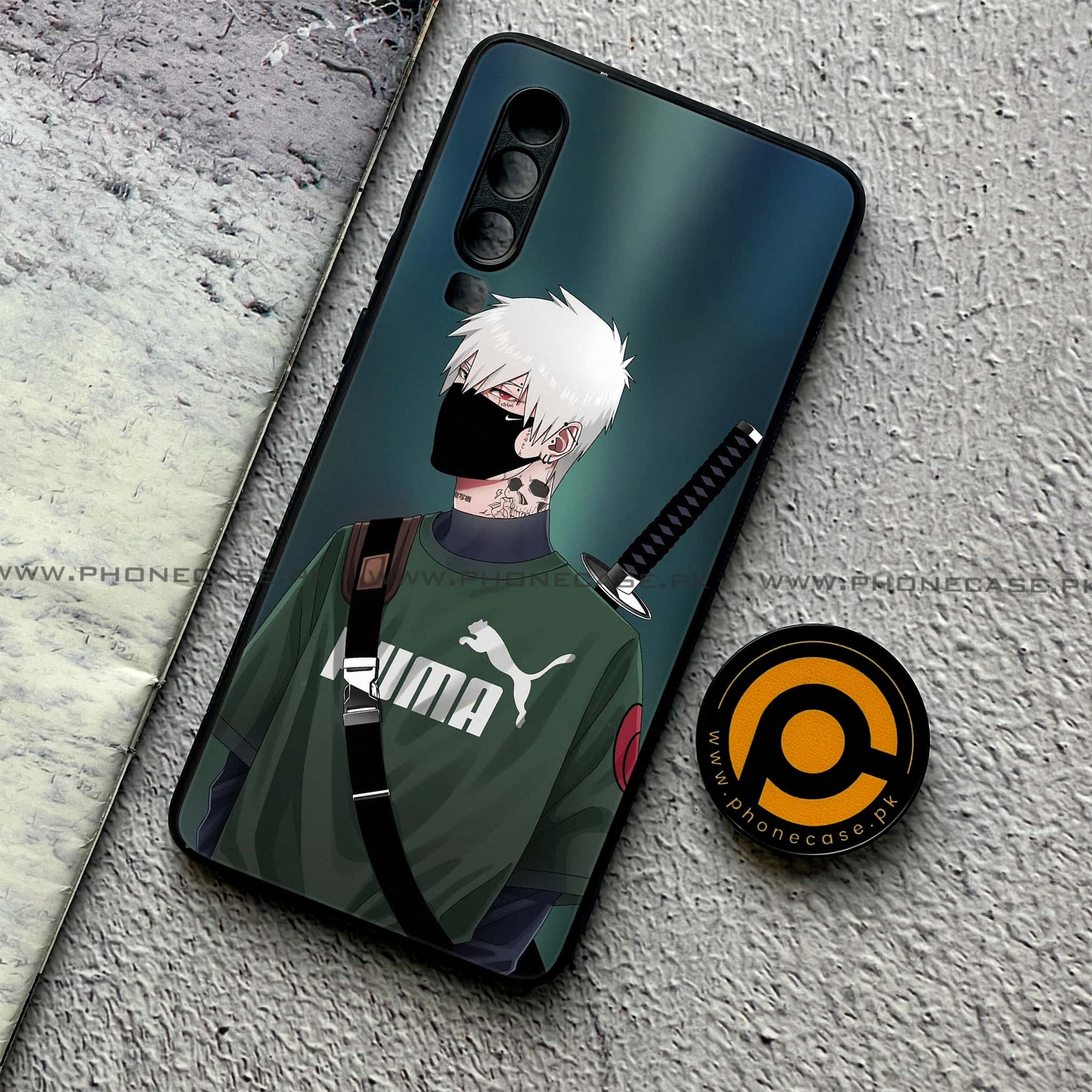 Huawei P30 - Anime Series - Premium Printed Glass soft Bumper shock Proof Case