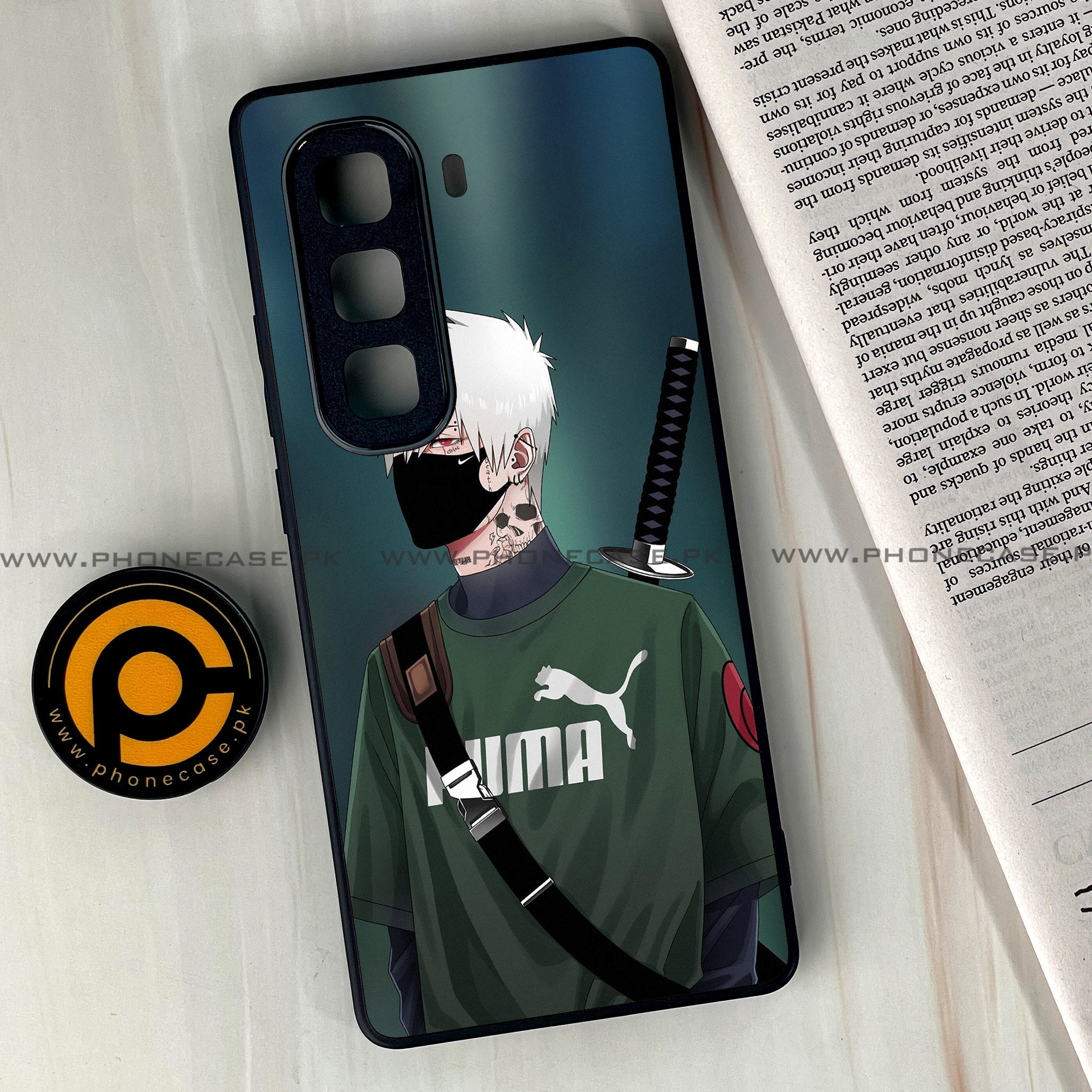 Infinix Hot 60  - Anime Series - Premium Metal Printed soft Bumper shock Proof Case