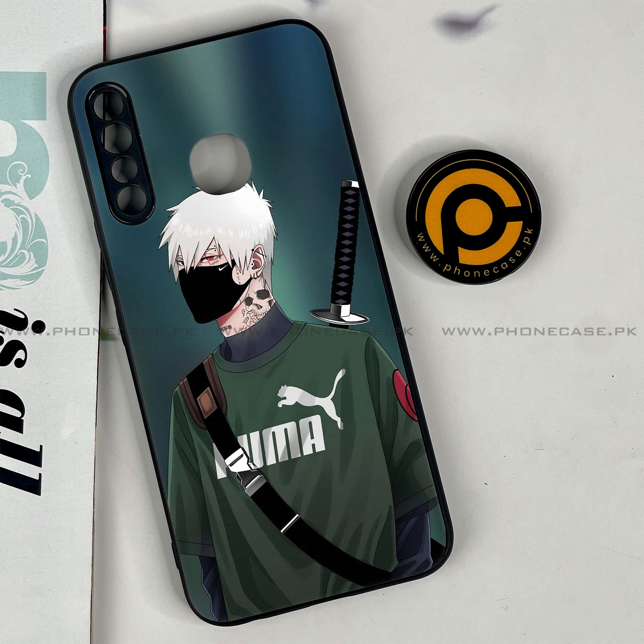 Infinix Hot 8 Lite - Anime Series - Premium Printed Glass soft Bumper shock Proof Case