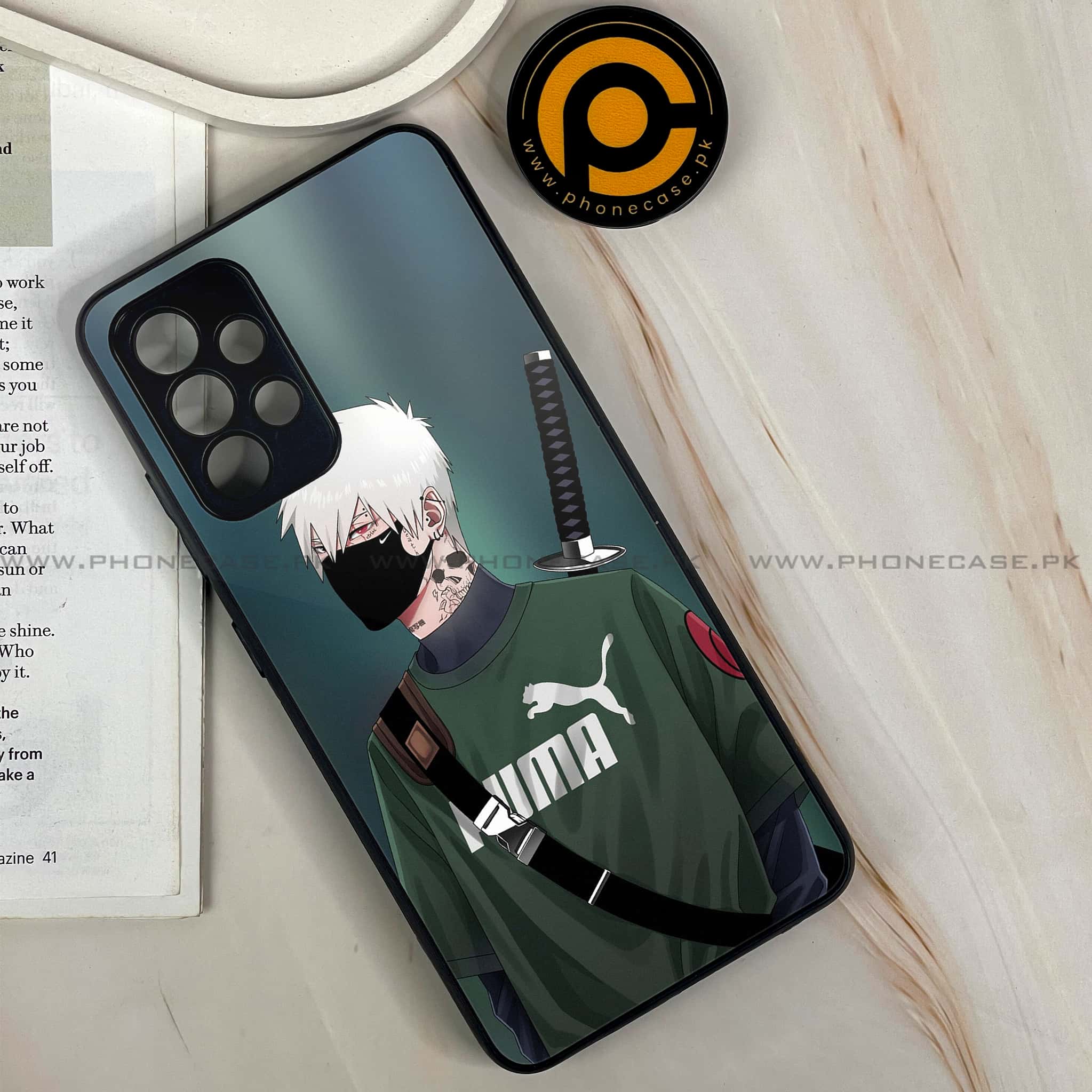 Galaxy A32 - Anime Series - Premium Printed Glass soft Bumper shock Proof Case