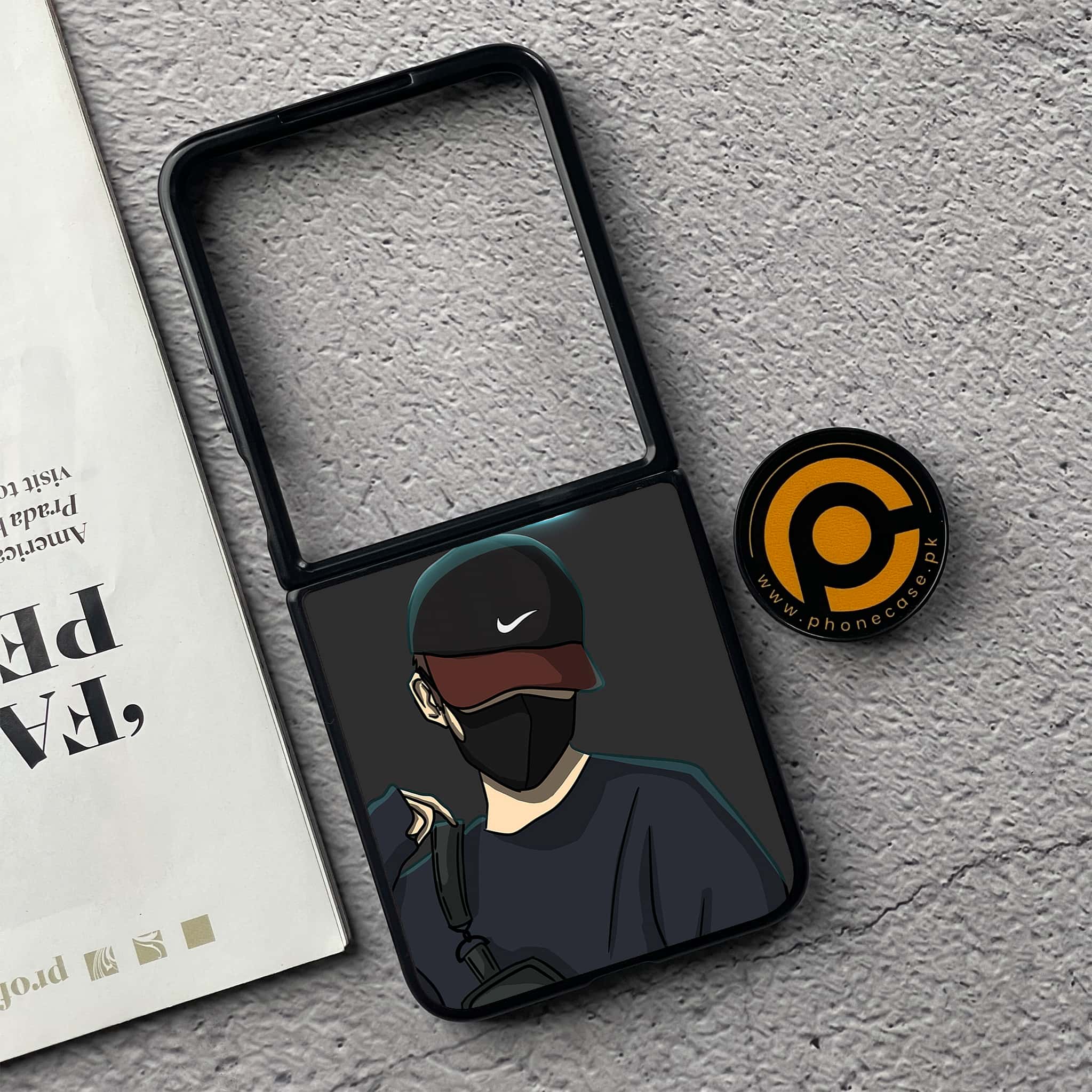 Xiaomi Mix Flip - Anime Series - Premium Printed Glass soft Bumper shock Proof Case
