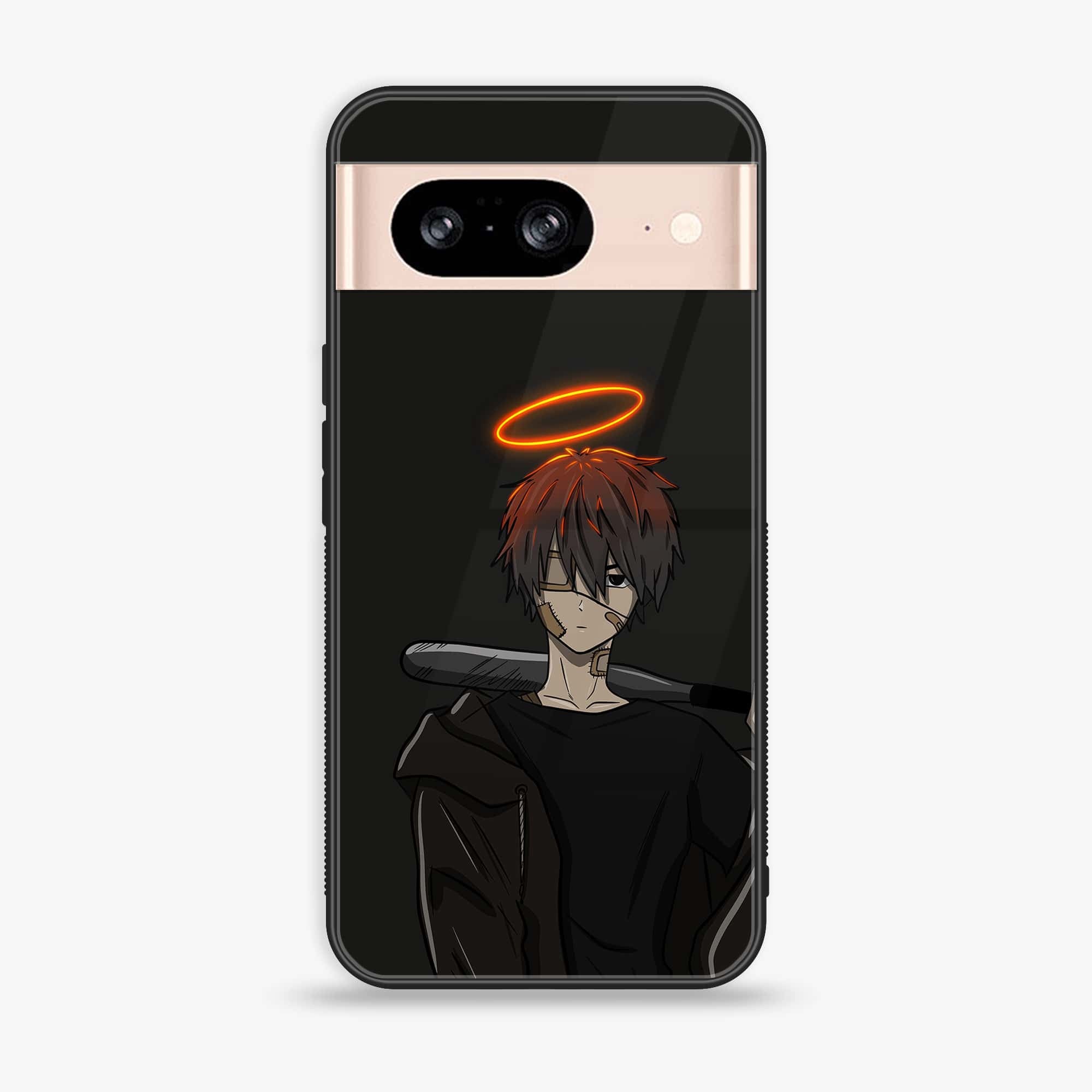 Google Pixel 8 - Anime Series - Premium Printed Glass soft Bumper shock Proof Case