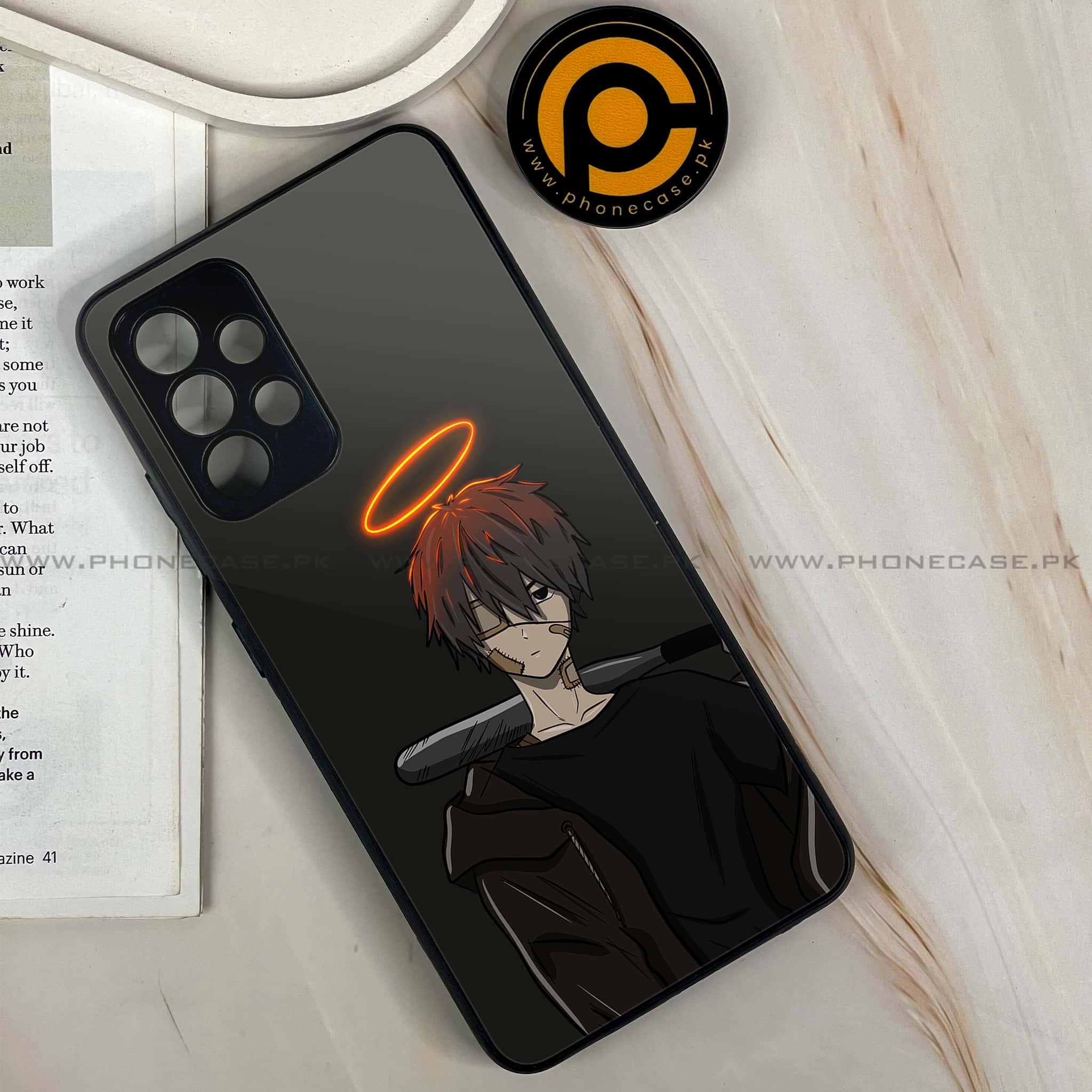 Galaxy A32 - Anime Series - Premium Printed Glass soft Bumper shock Proof Case