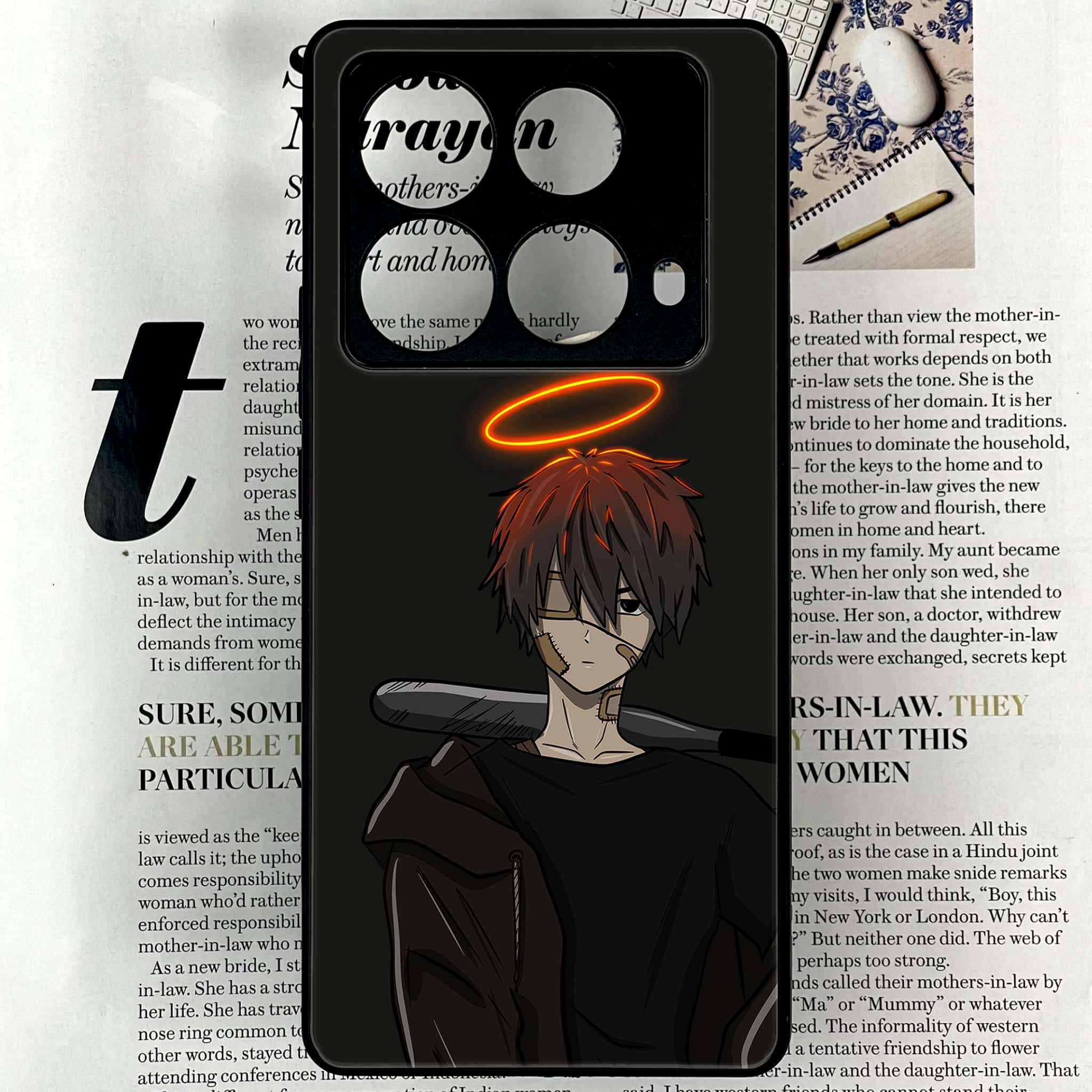 Infinix Note 40 4G - Anime Series - Premium Printed Glass soft Bumper shock Proof Case